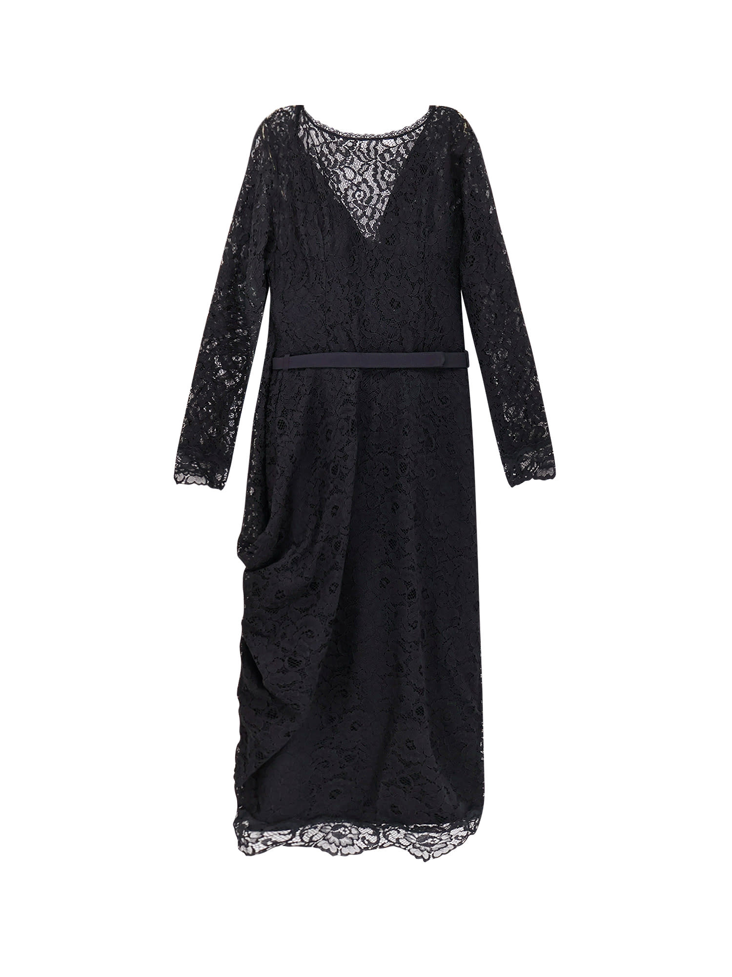 La Petit Robe Di Chiara Boni Ginogi Midi Lace Dress In Black