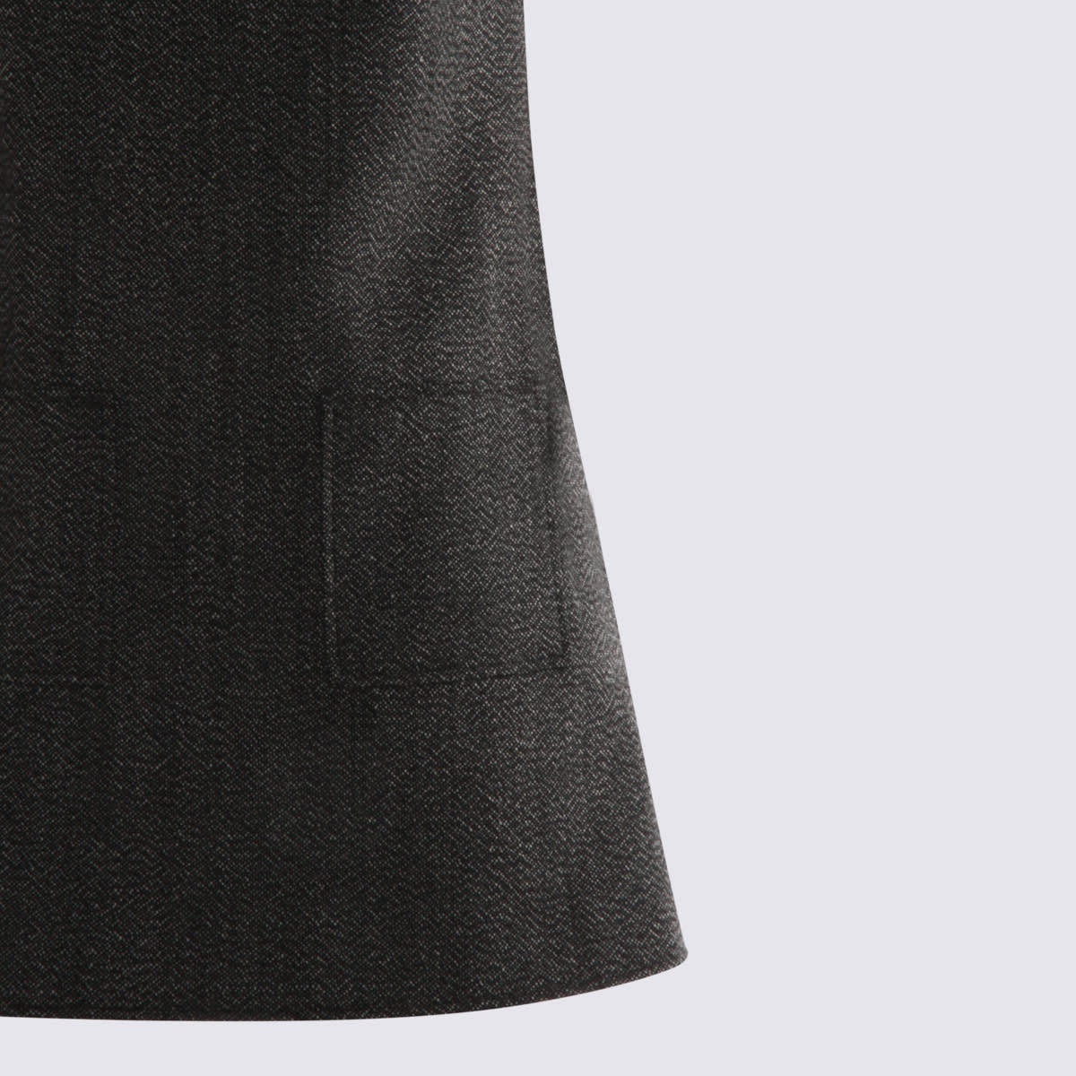 Courrèges Textured Fabric Knee Length Dress With Front Pockets In Black