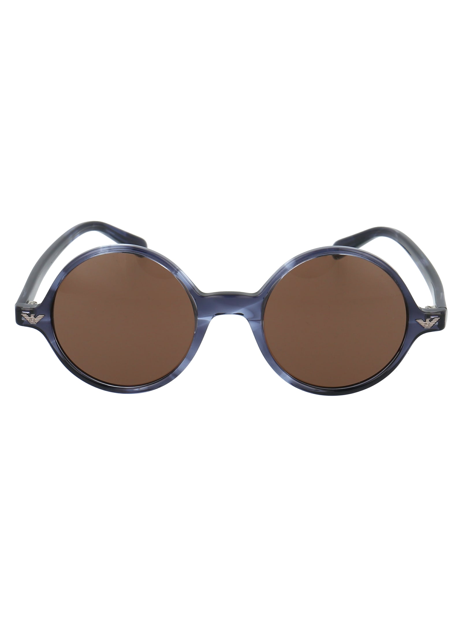 Emporio Armani 0ea 501m Sunglasses In 579273 Shiny Striped Blue