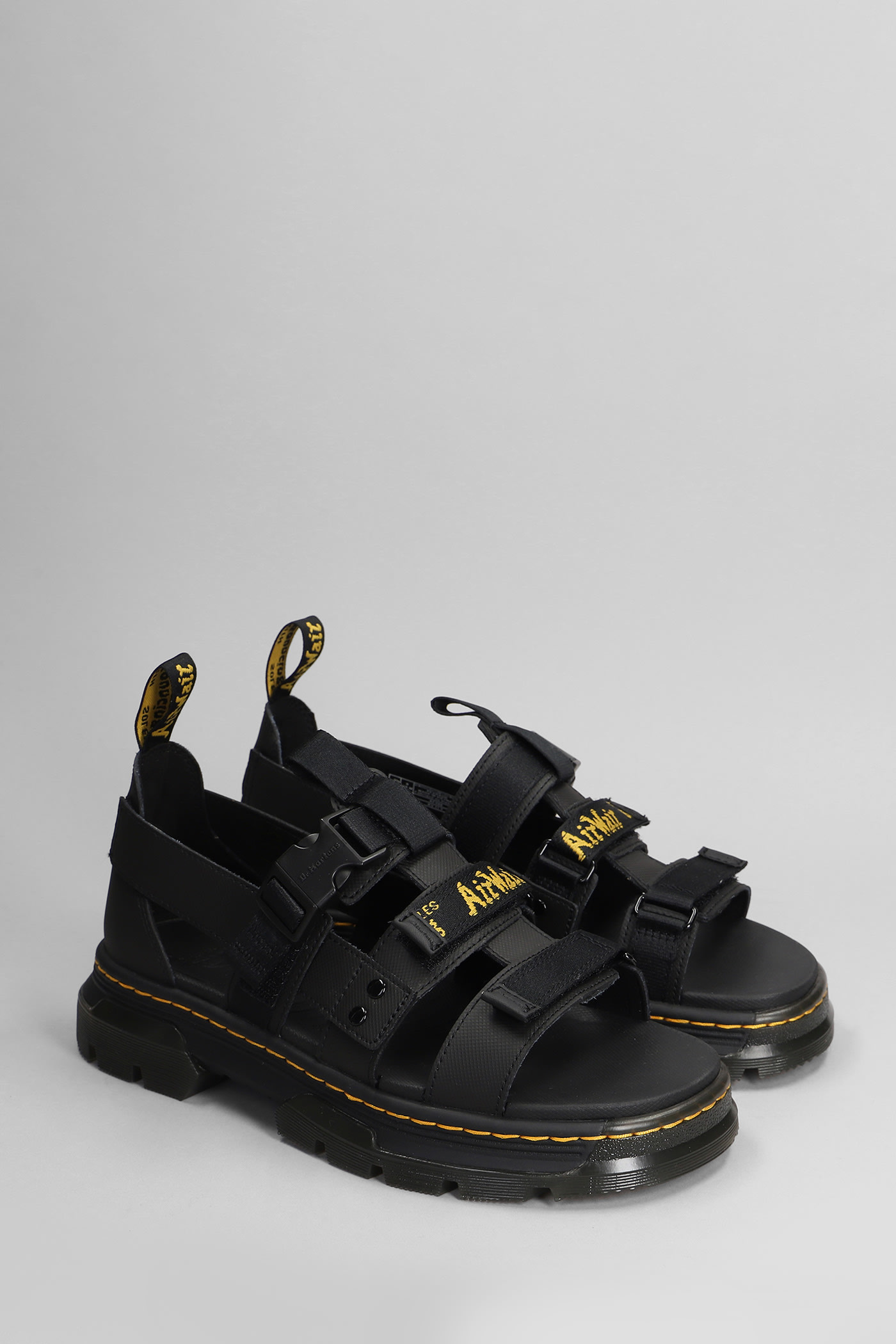 Shop Dr. Martens' Pearson Sandals In Black Leather