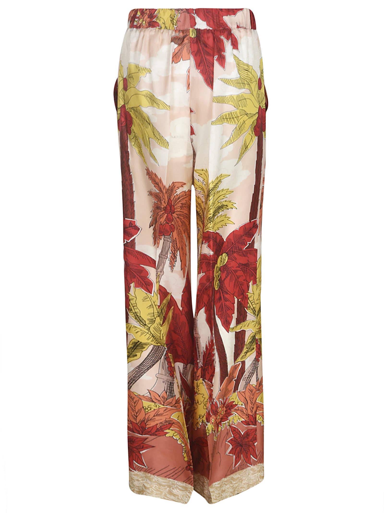 Shop P.a.r.o.s.h Printed Classic Trousers In Red