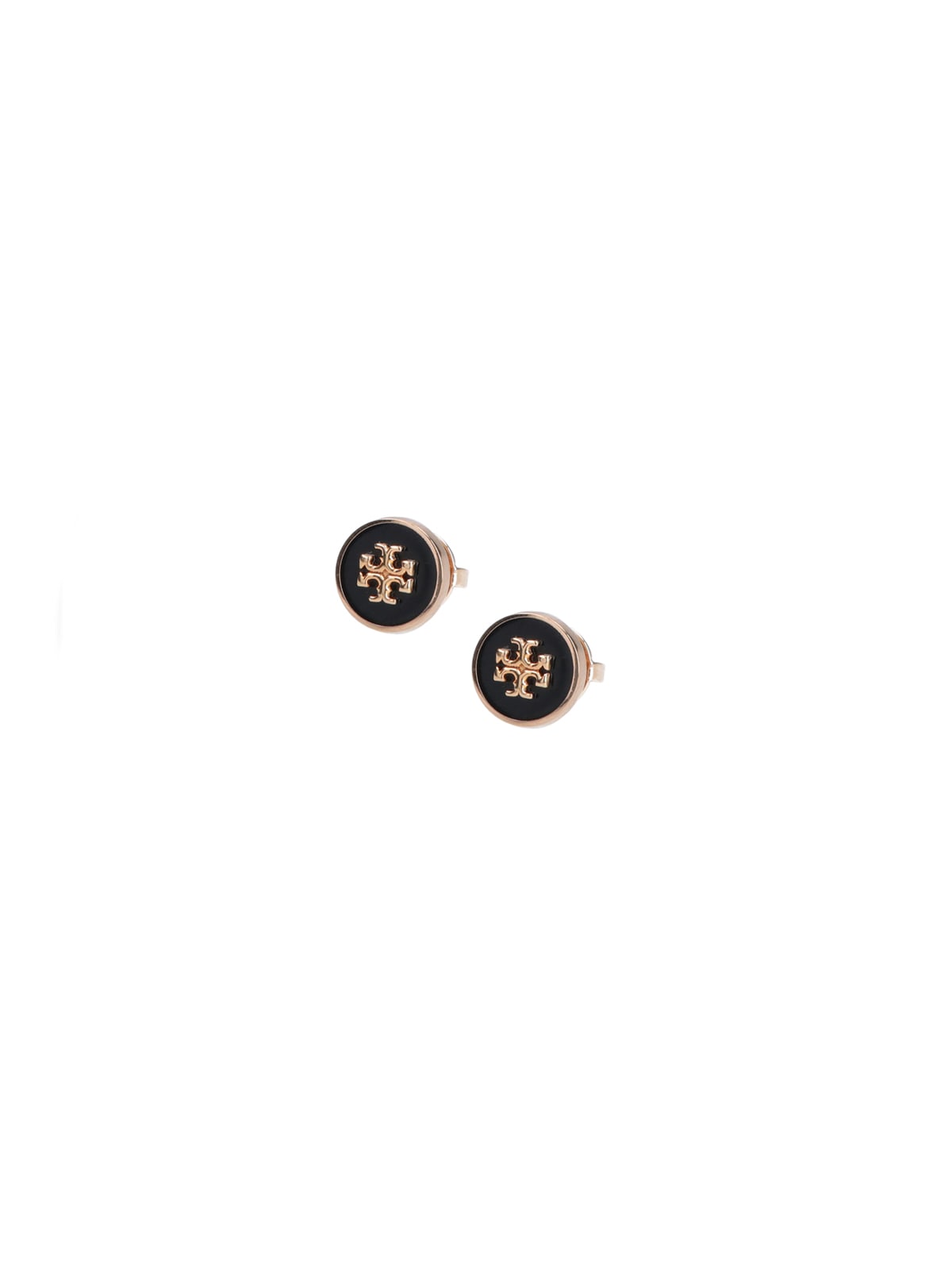 Tory Burch Kira Button Earrings In Black