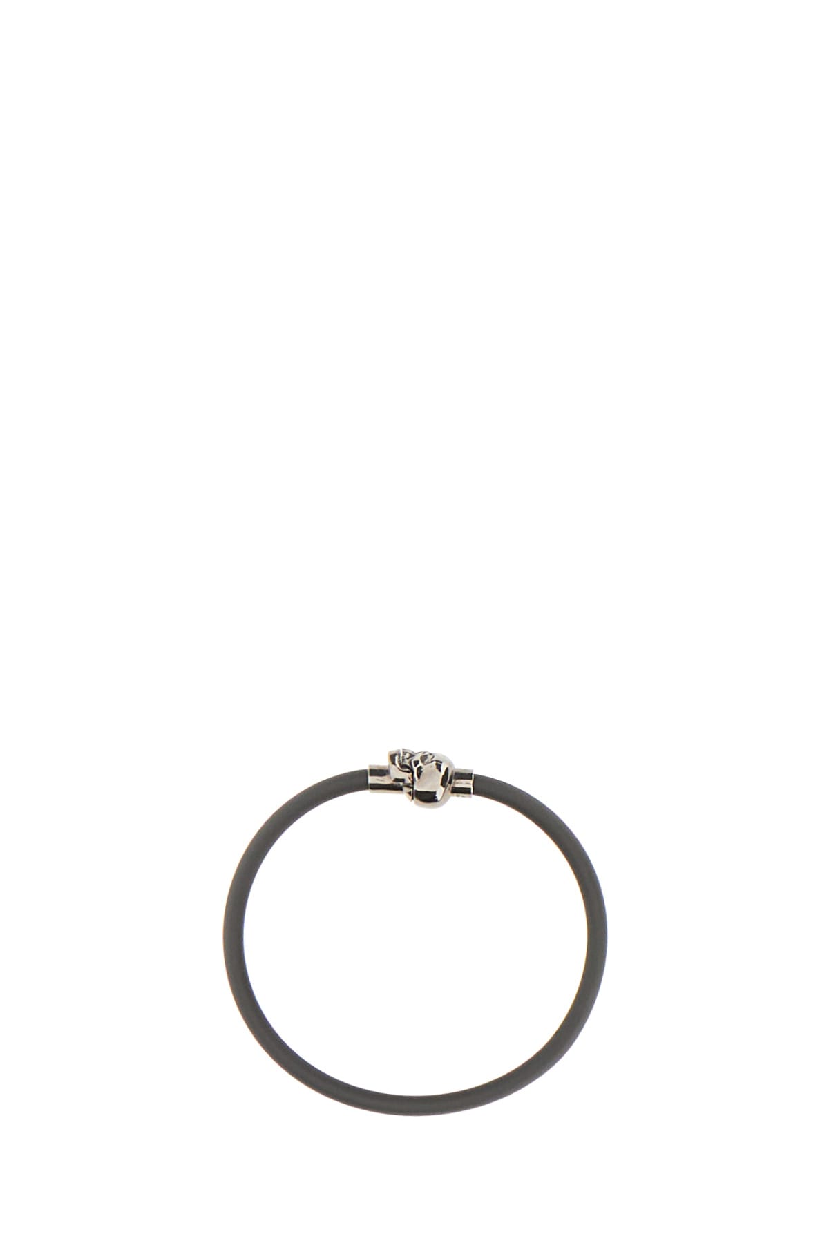 ALEXANDER MCQUEEN BLACK RUBBER SKULL BRACELET