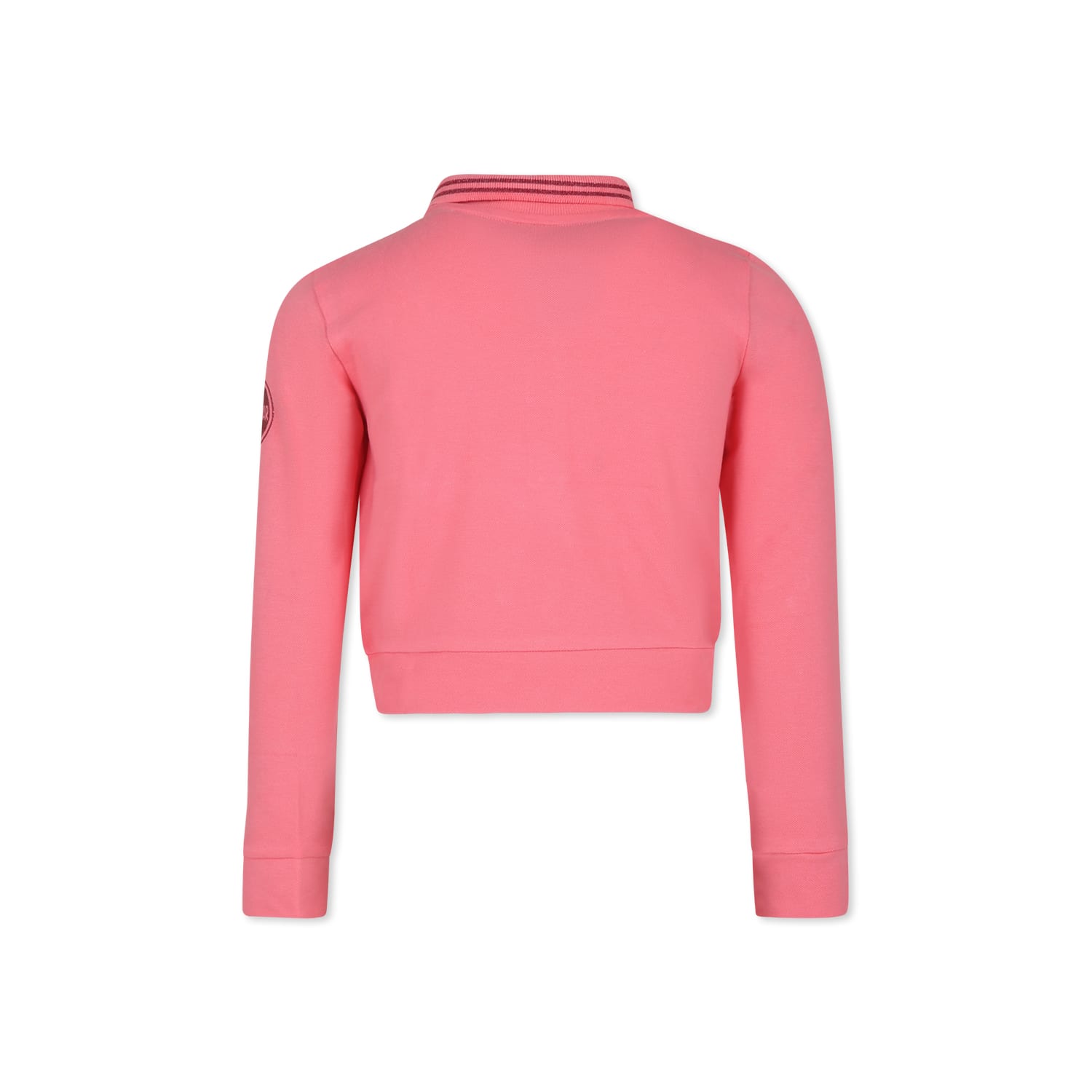 Shop Colmar Pink Crop Polo Shirt For Girl With Logo