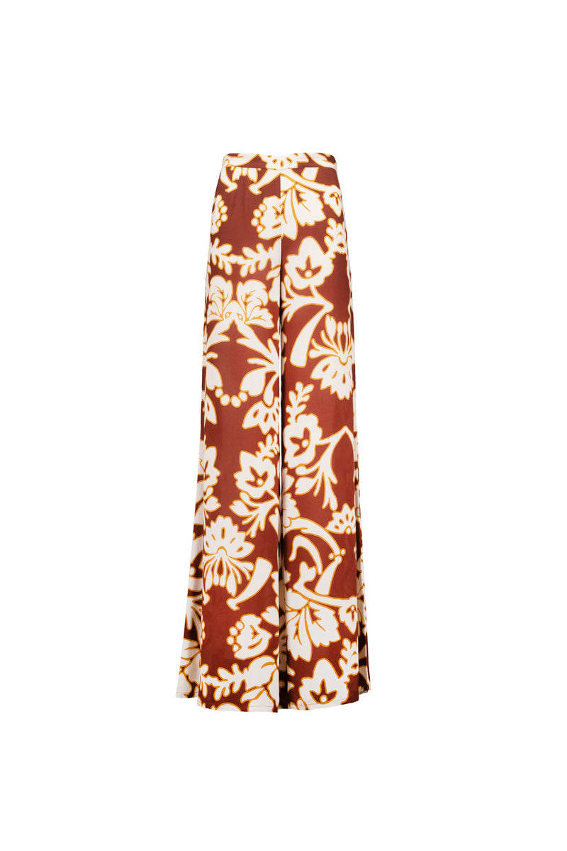 Carol In Flowerd Burgundy Viscose