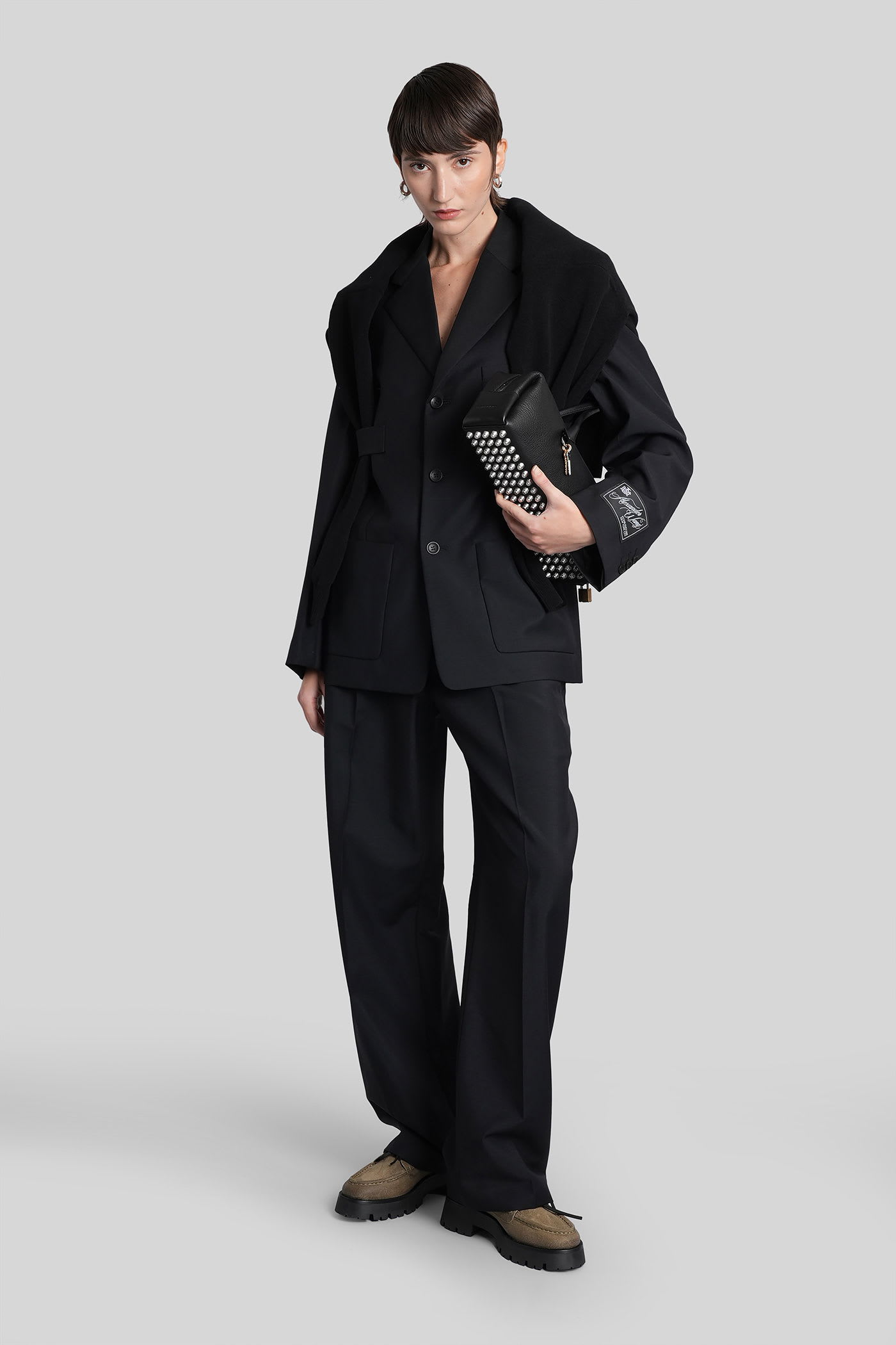 Alexander Wang Blazer In Black Wool In Black