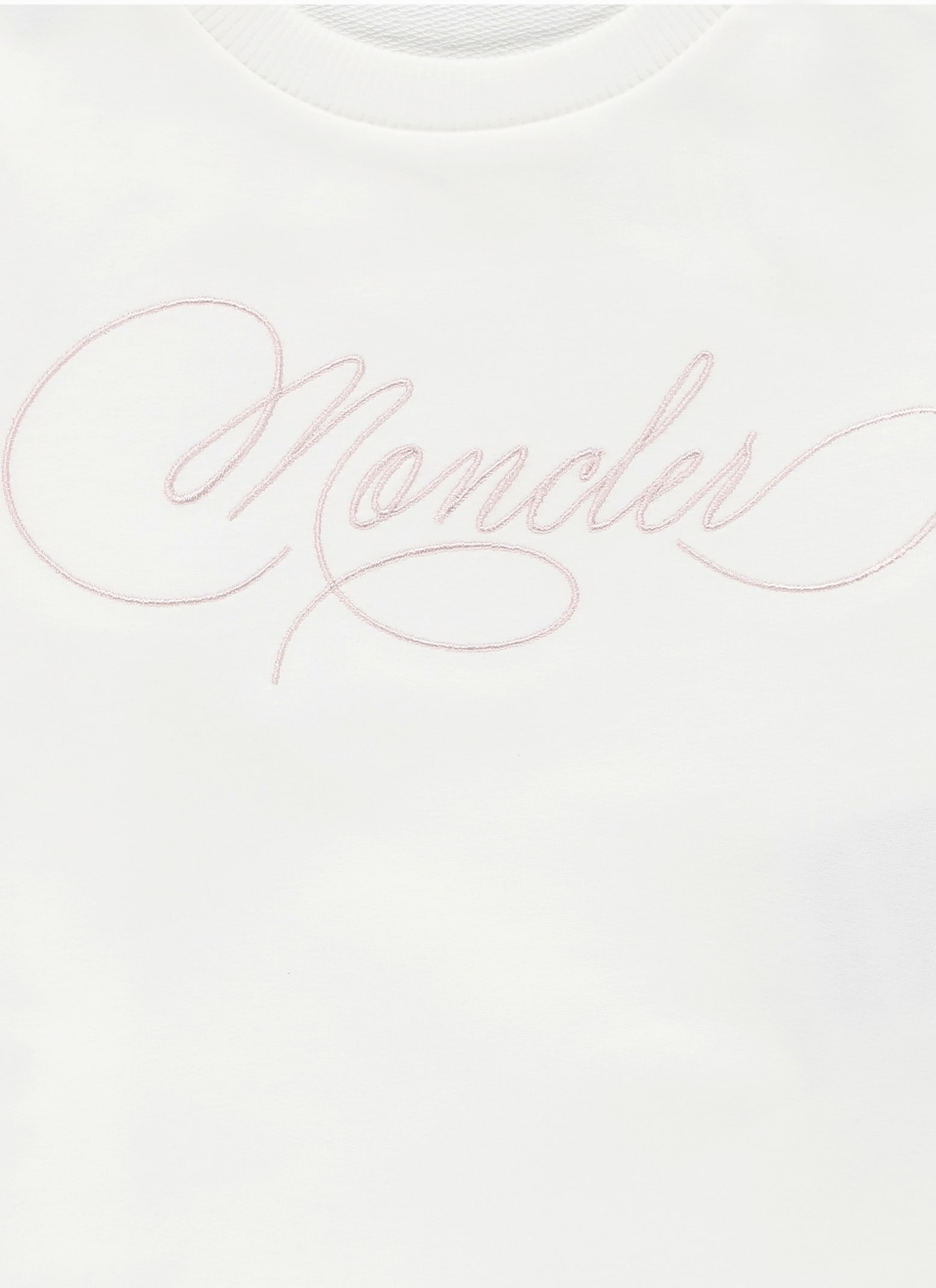 Moncler Two Pieces Jumpsuit With Logo In White