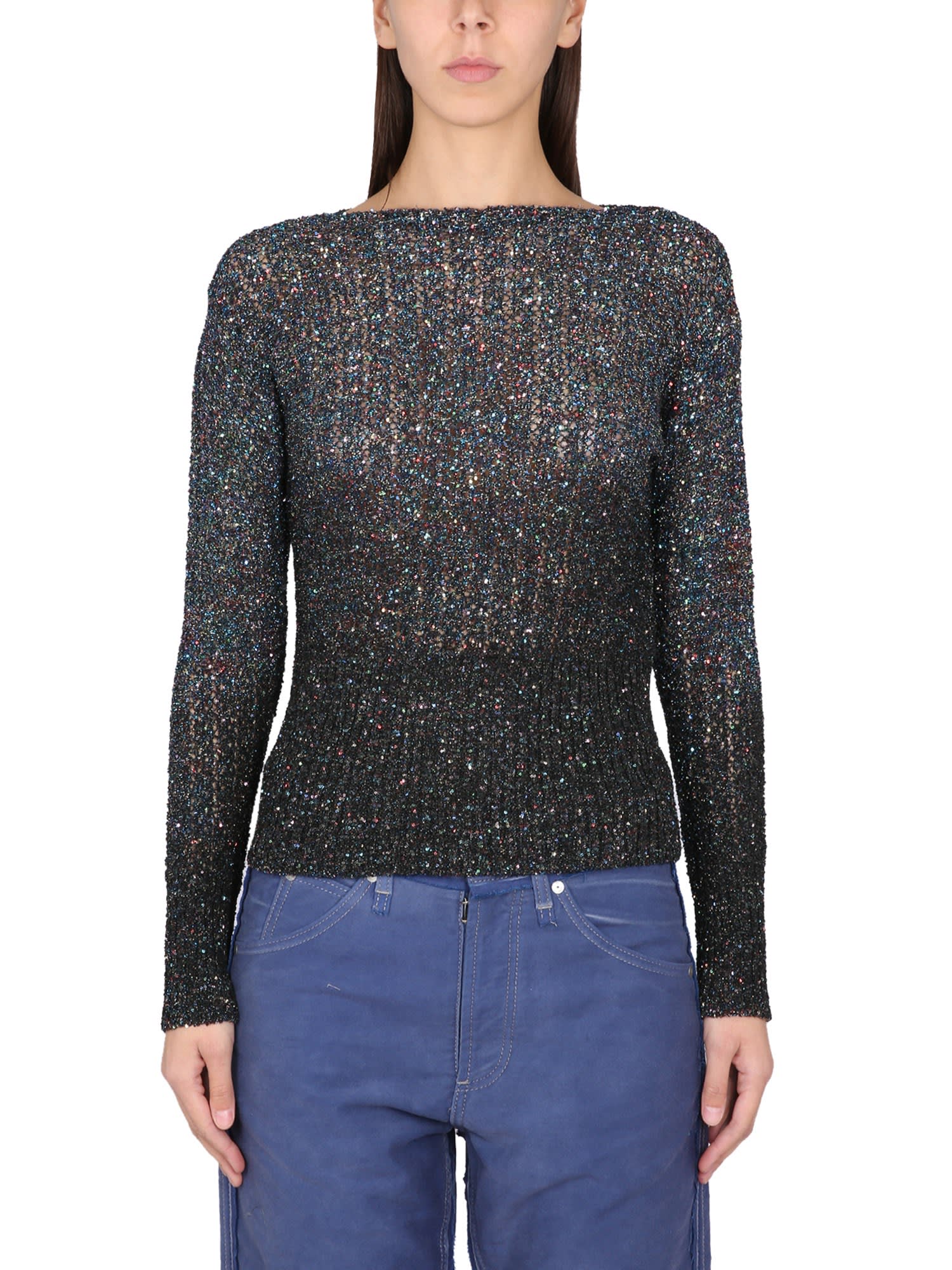 Sequined Knit Top