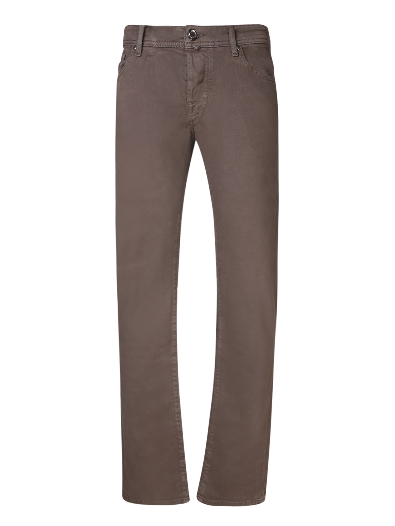 Shop Jacob Cohen Brown And Grey Trousers