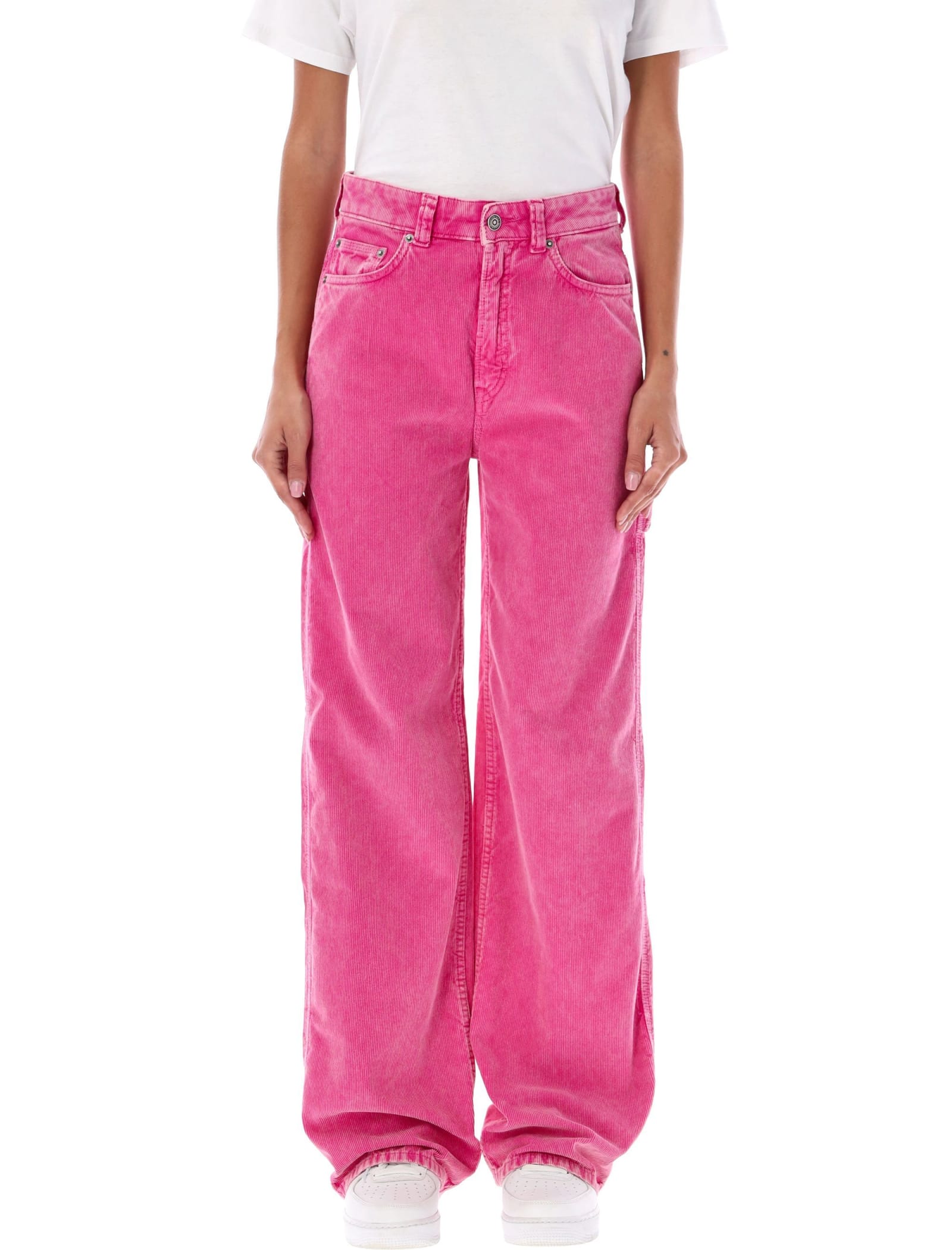 Shop Haikure Winona Velvet Cargo Jeans In Pink