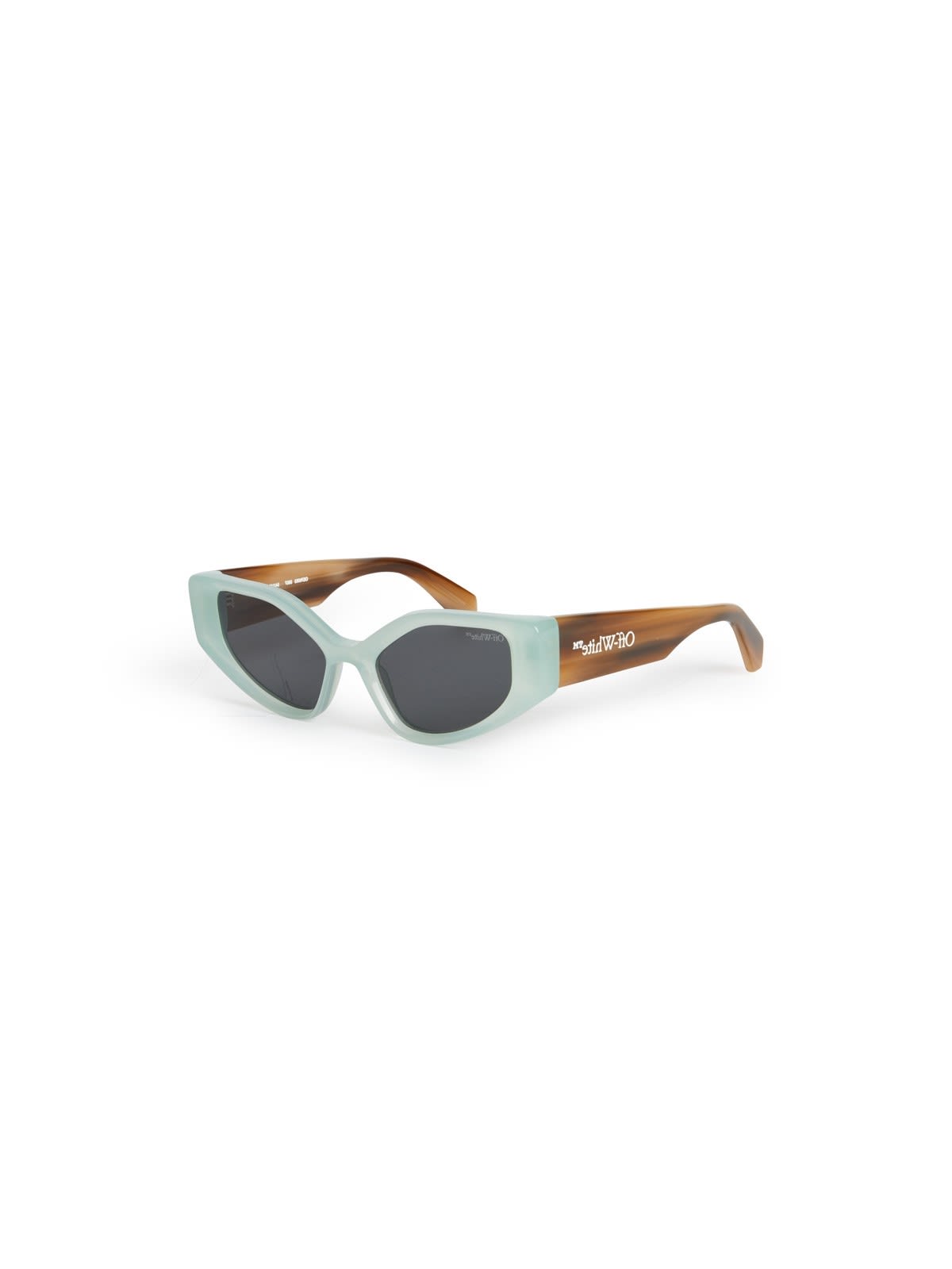 Shop Off-white Memphis Sunglasses Sunglasses In Teal