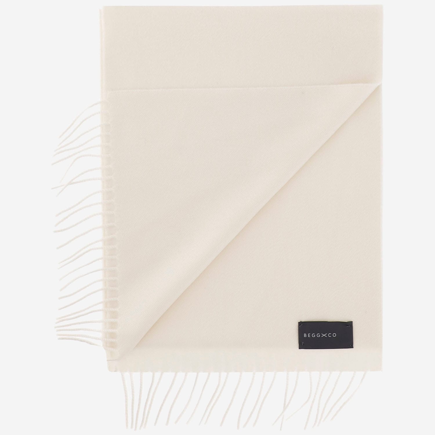 Alex Begg Cashmere Scarf In White
