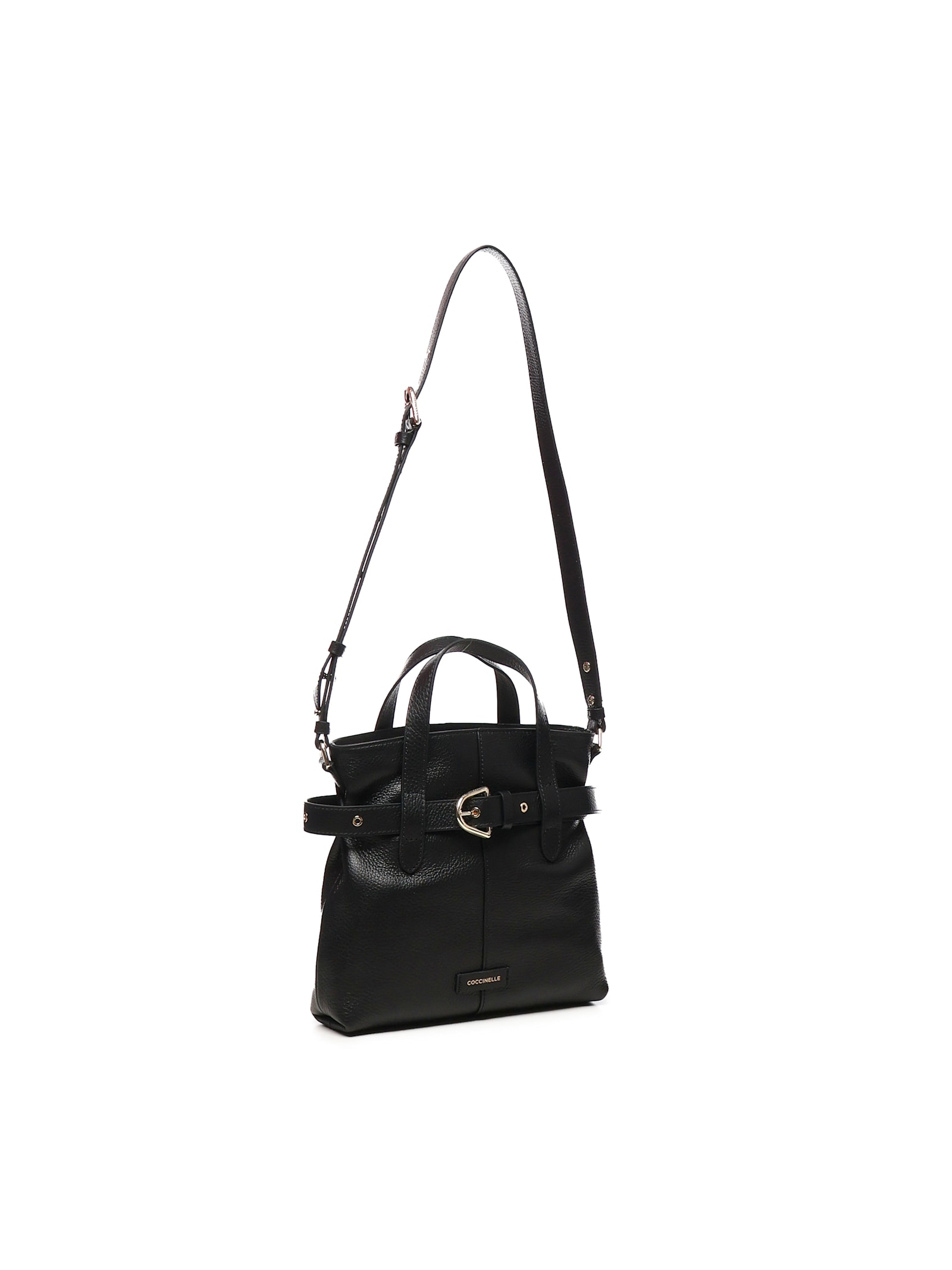 Shop Coccinelle Bucket Bag With Buckle In Black