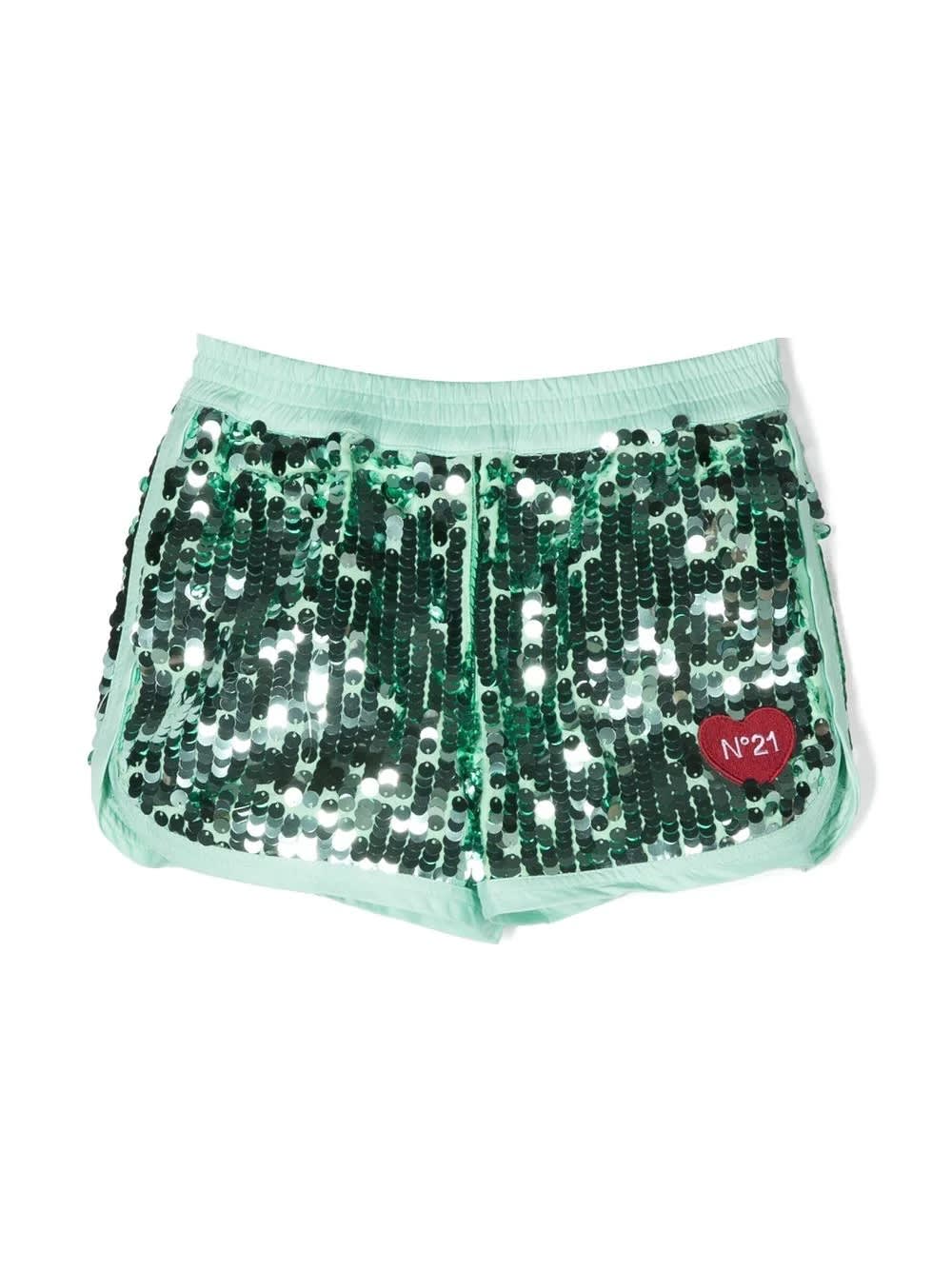 N°21 SEQUINED SHORTS