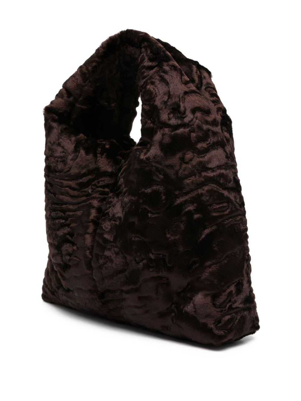 La Milanesa Small Shoulder Bag Featuring Metallic Detail In Brown