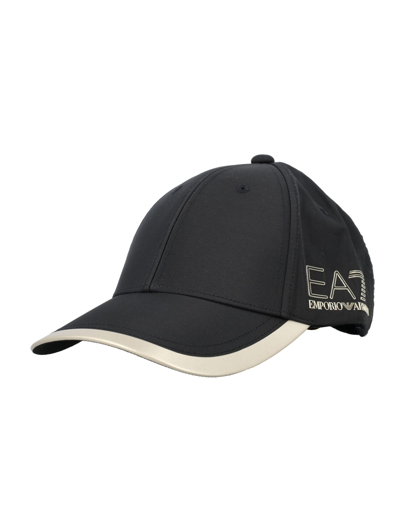 Ea7 Gold Label Baseball Cap In Black