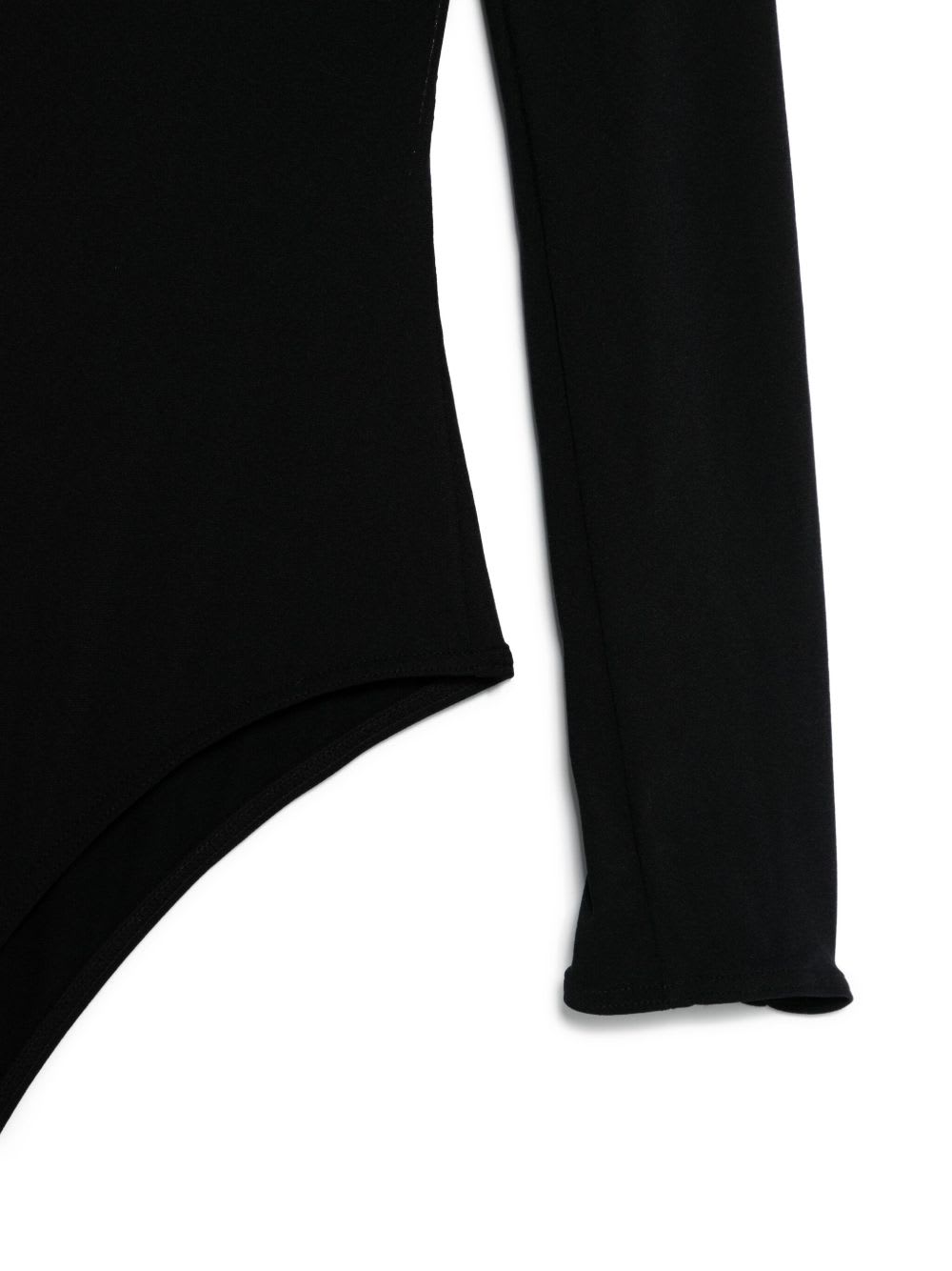 Wolford V-necked Bodysuit Long Sleeves In Black