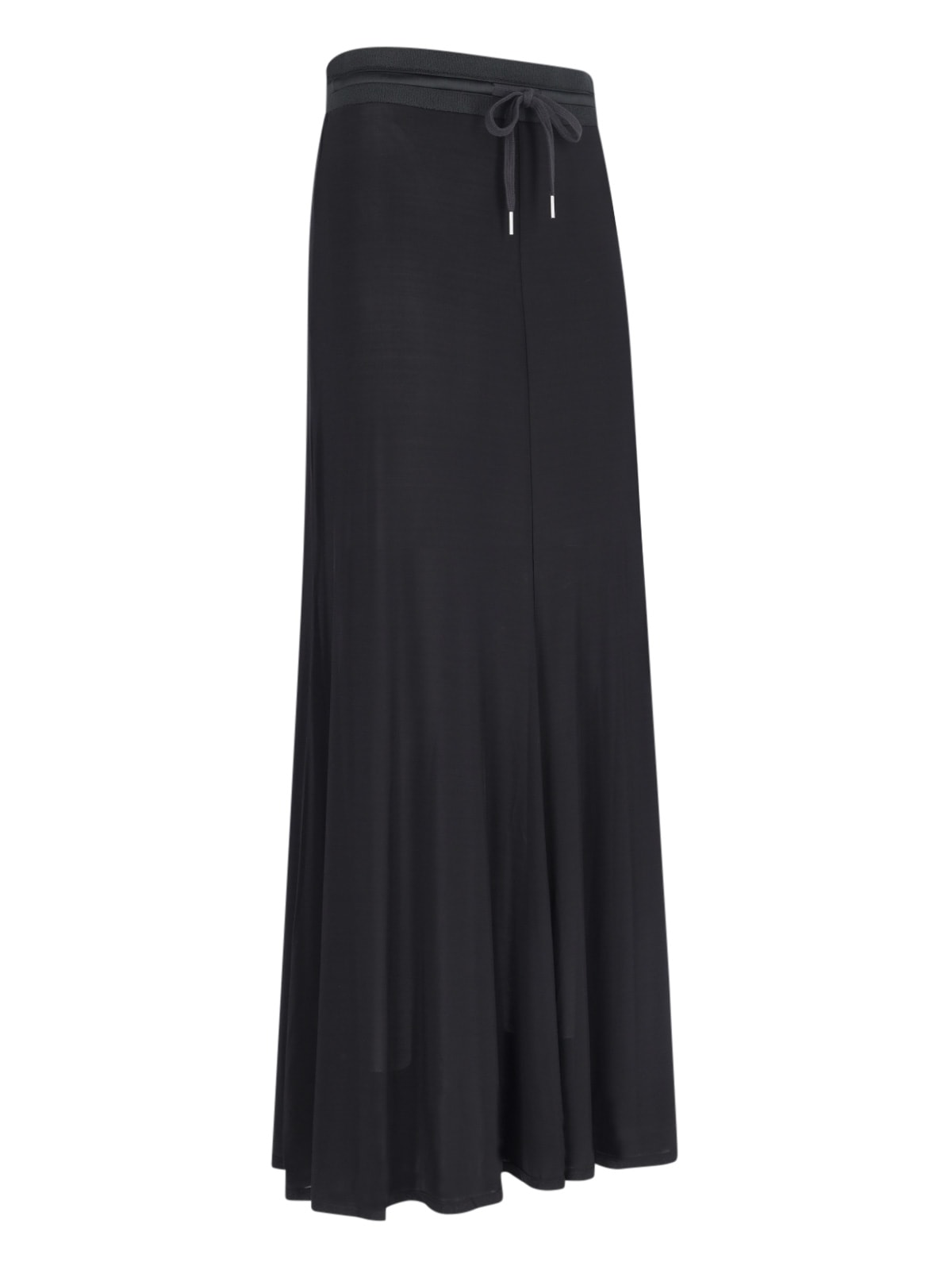 Helmut Lang Semi-transparent Maxi Skirt In Black