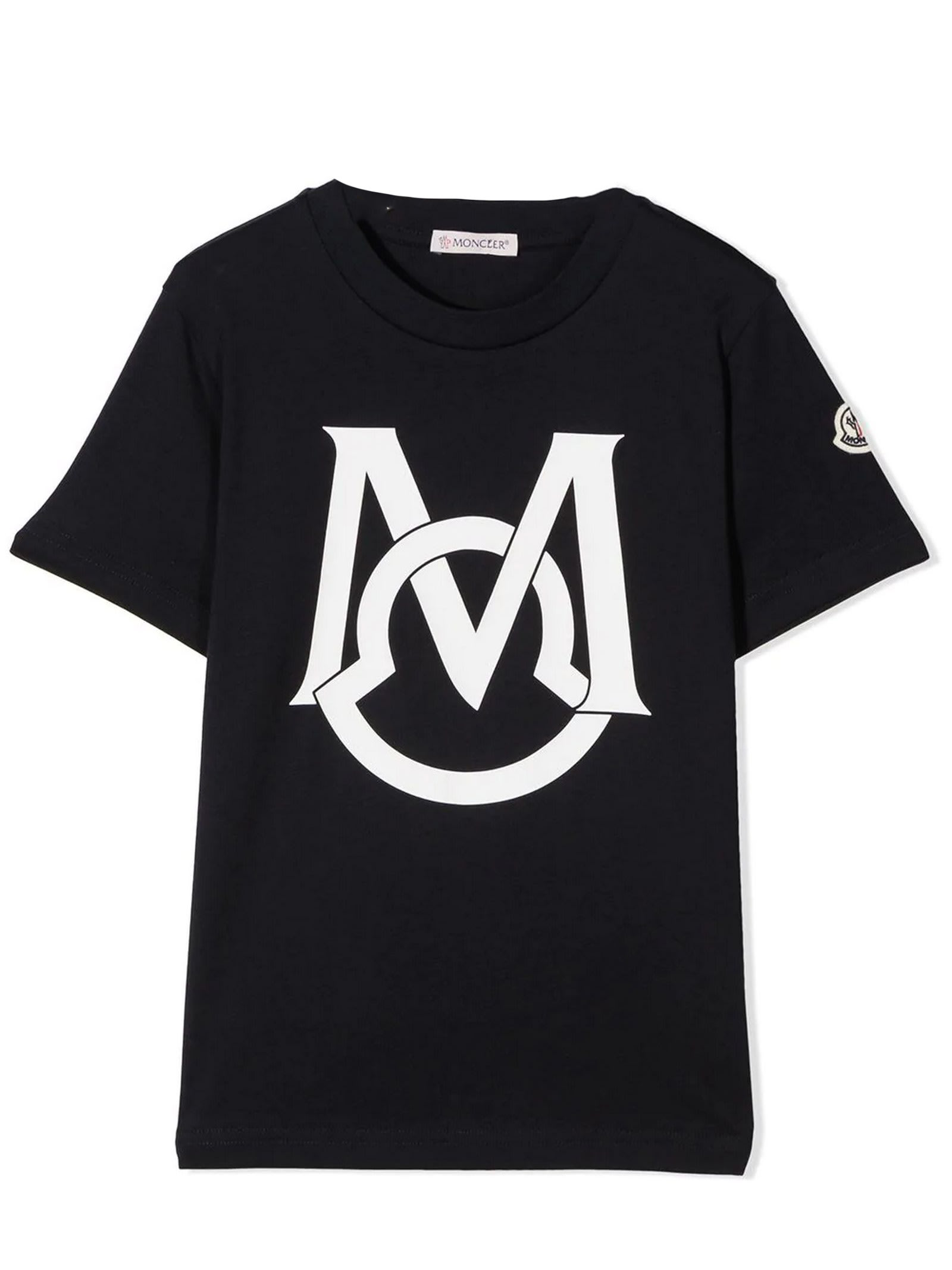 Moncler Navy Blue Cotton T-shirt