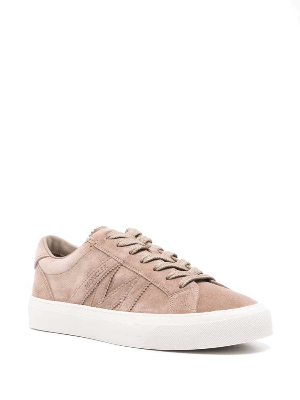 Shop Moncler Light Brown Monaco 2 Sneakers