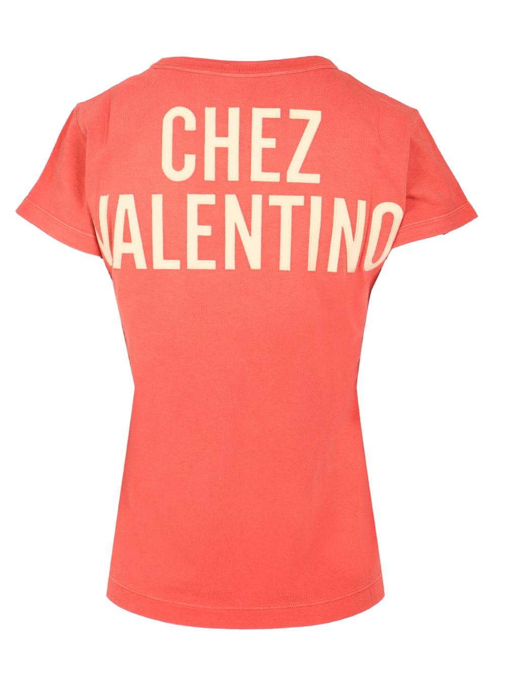 Valentino Paris Graphic Print Crew Neck T-shirt In Red
