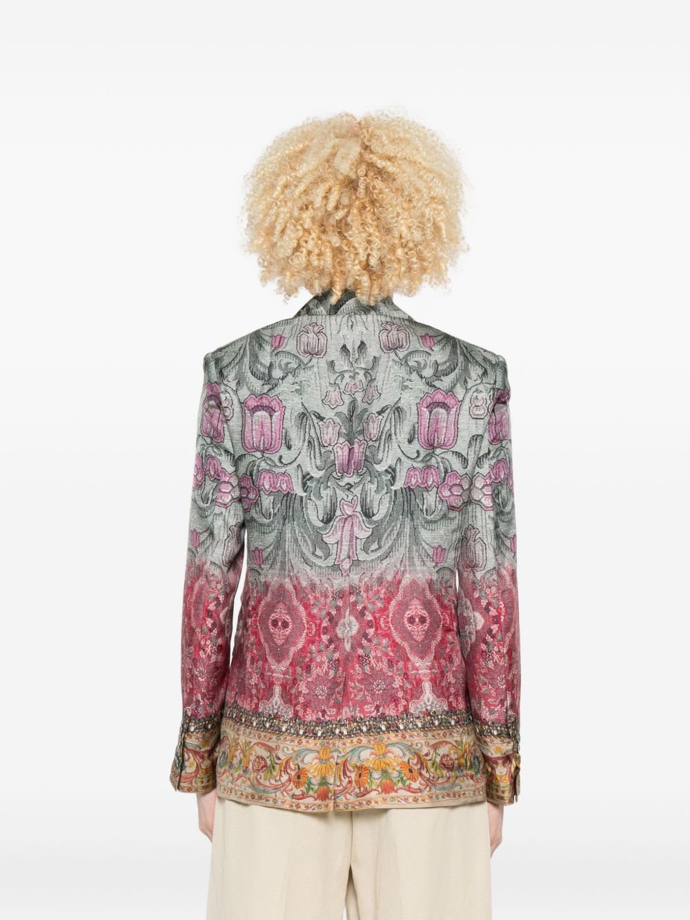 Pierre-louis Mascia Pierre Louis Mascia Silk Single-breasted Jacket In Multi
