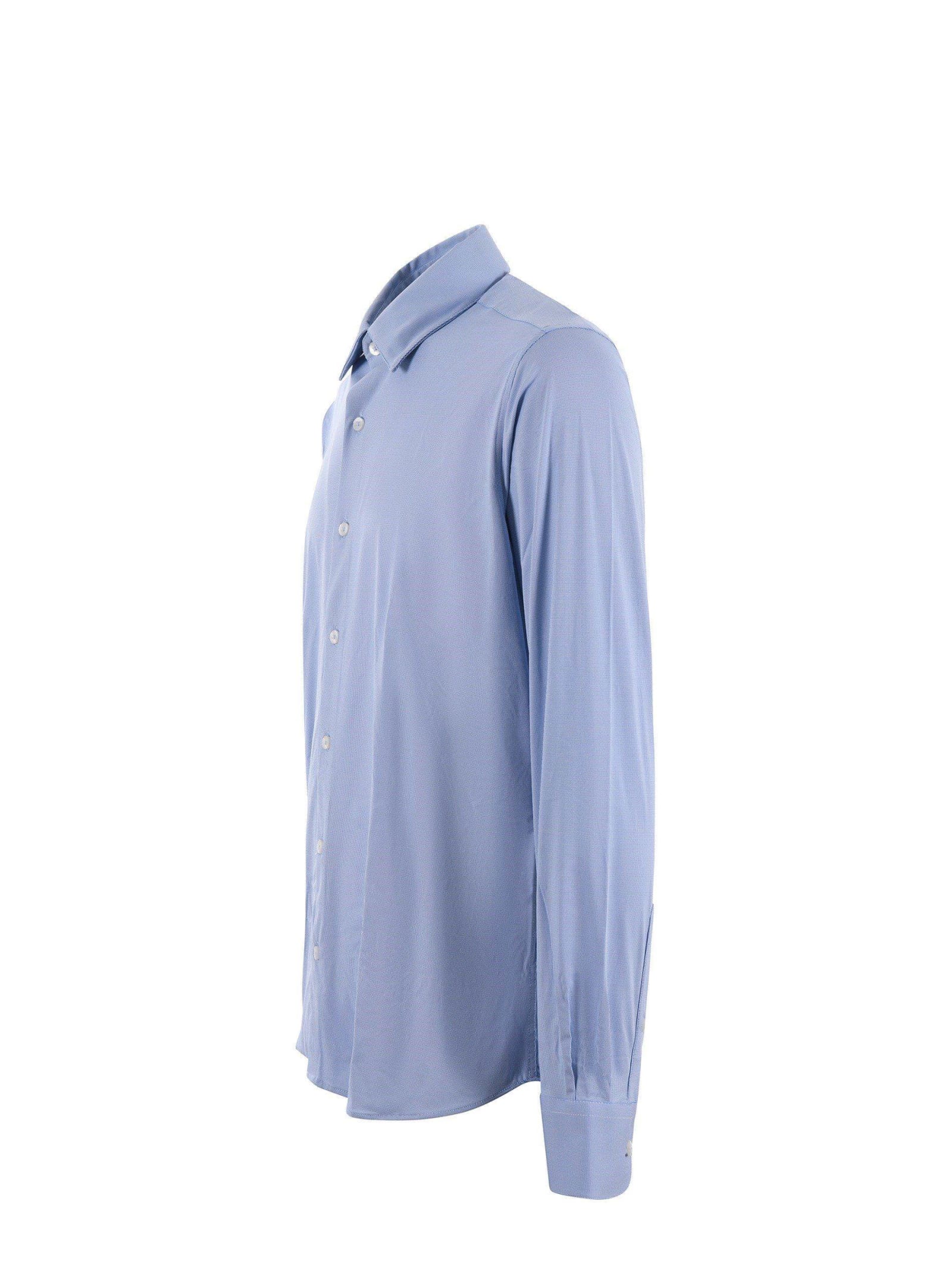 Shop Rrd - Roberto Ricci Design Camicia Rrd In Jersey Elasticizzato Disponibile Store Scafati In Bianco/blu