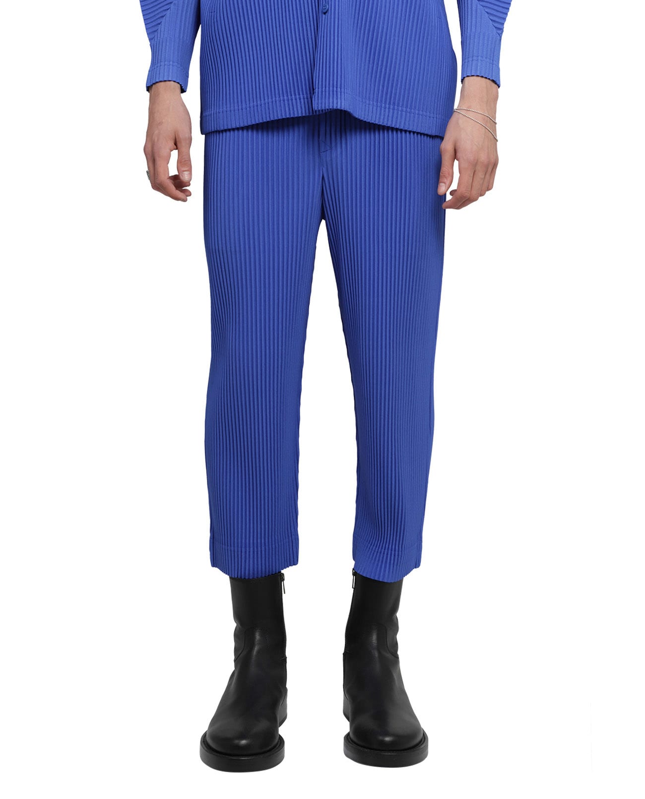 Homme Plissé Issey Miyake Homme Plisse Blue Pleated Trousers