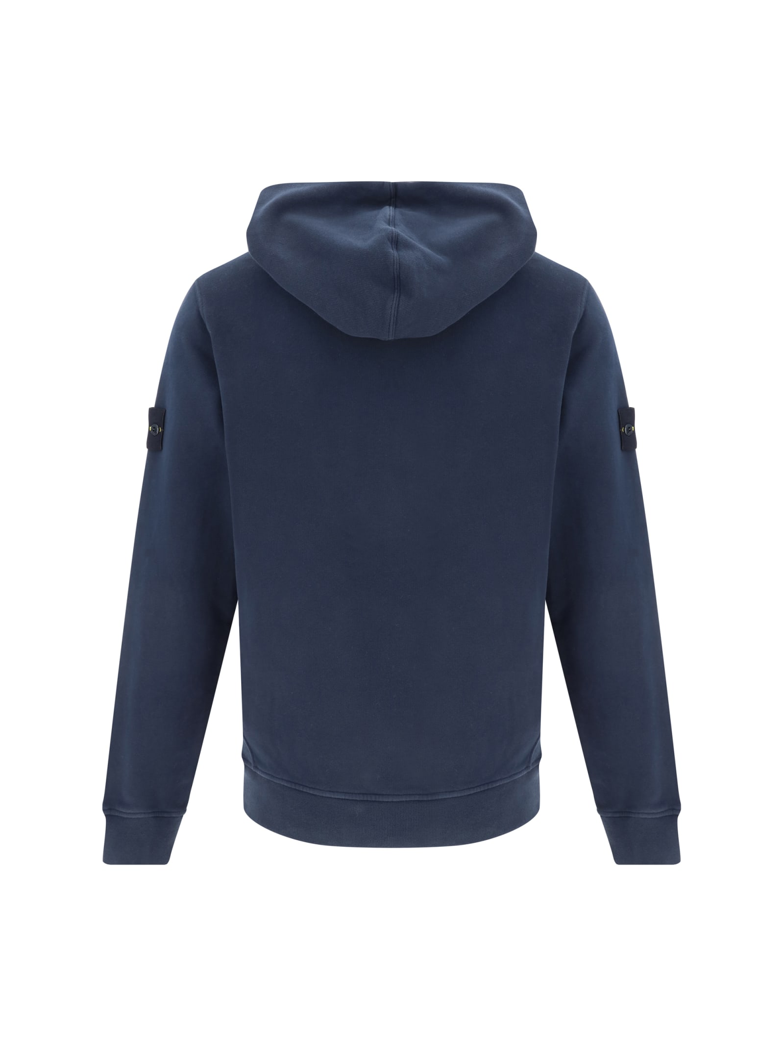 Shop Stone Island Hoodie In Navy