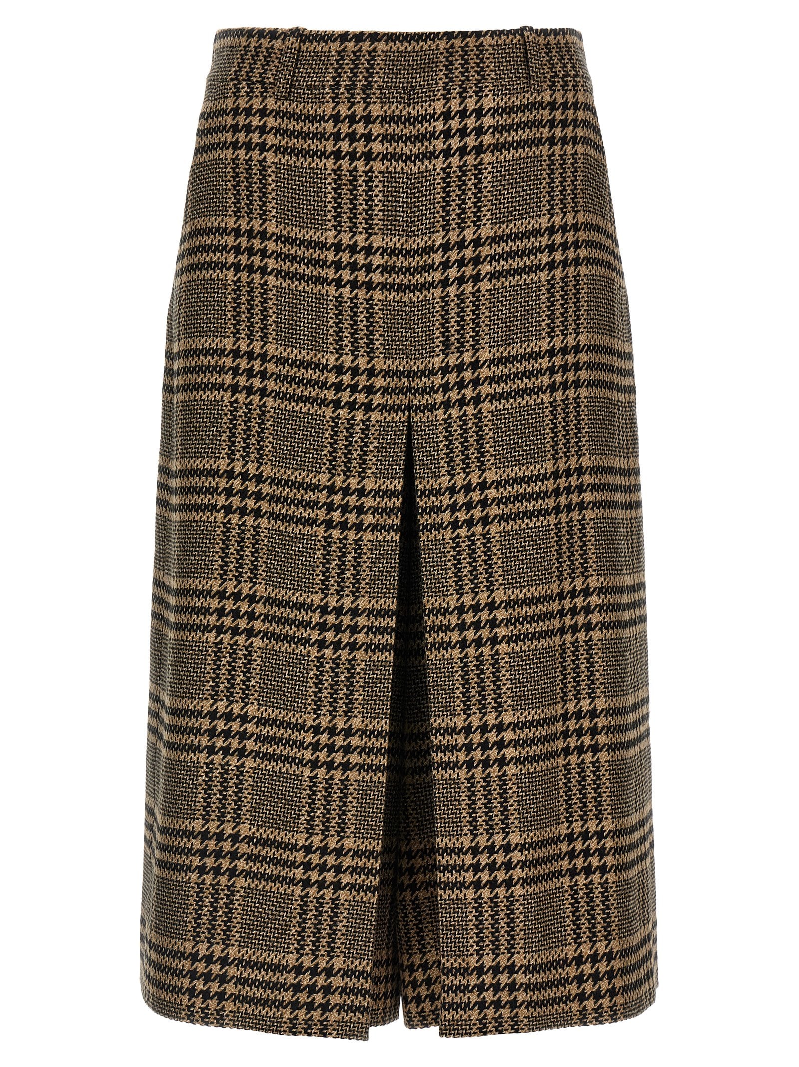 Saint Laurent Prince Of Wales Skirt In Multi