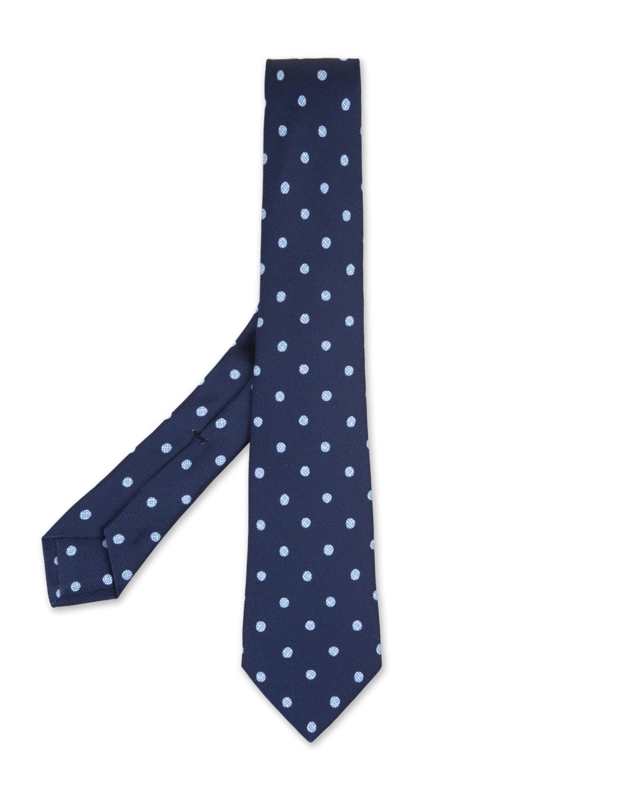 Blue Tie With Micro Polka Dot Pattern