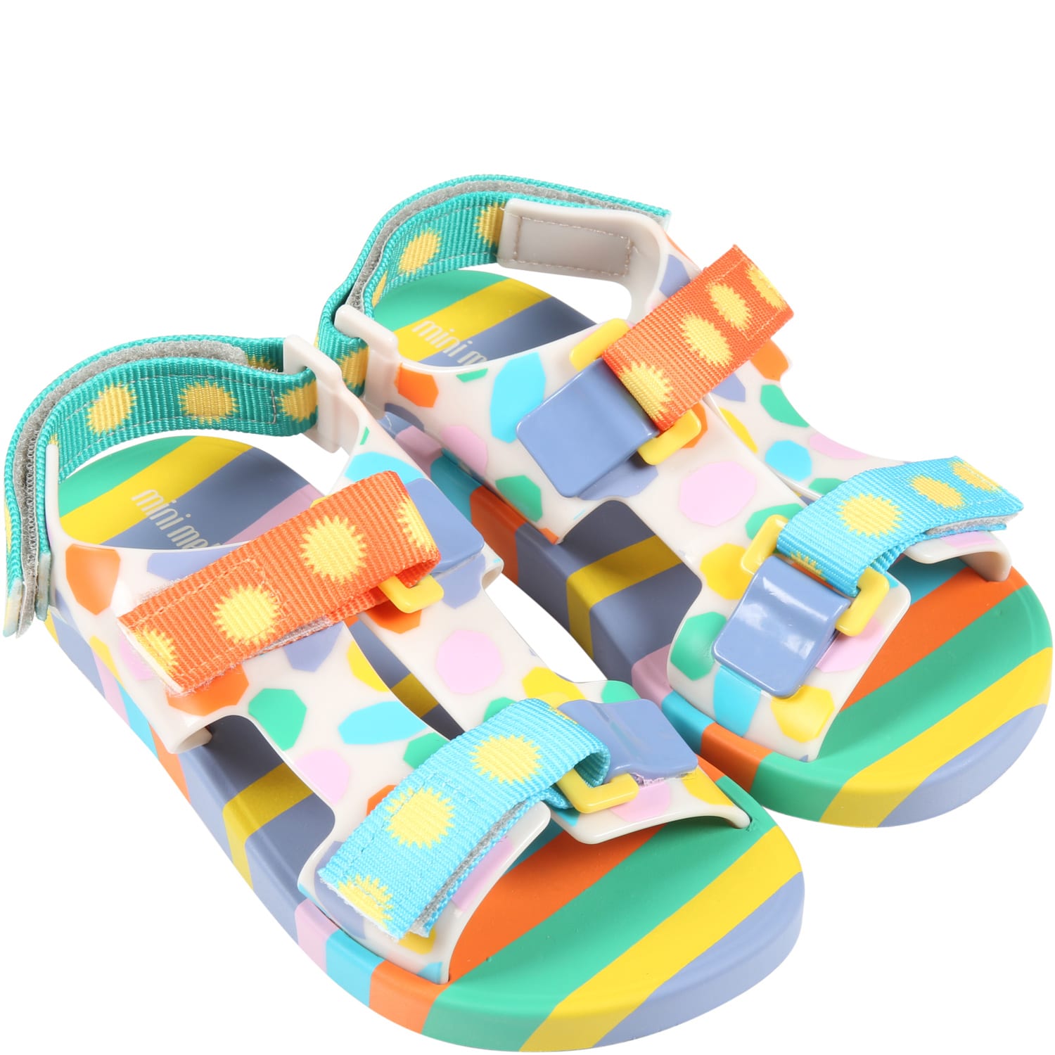 Shop Melissa Multicolor Sandals For Kids With Prints