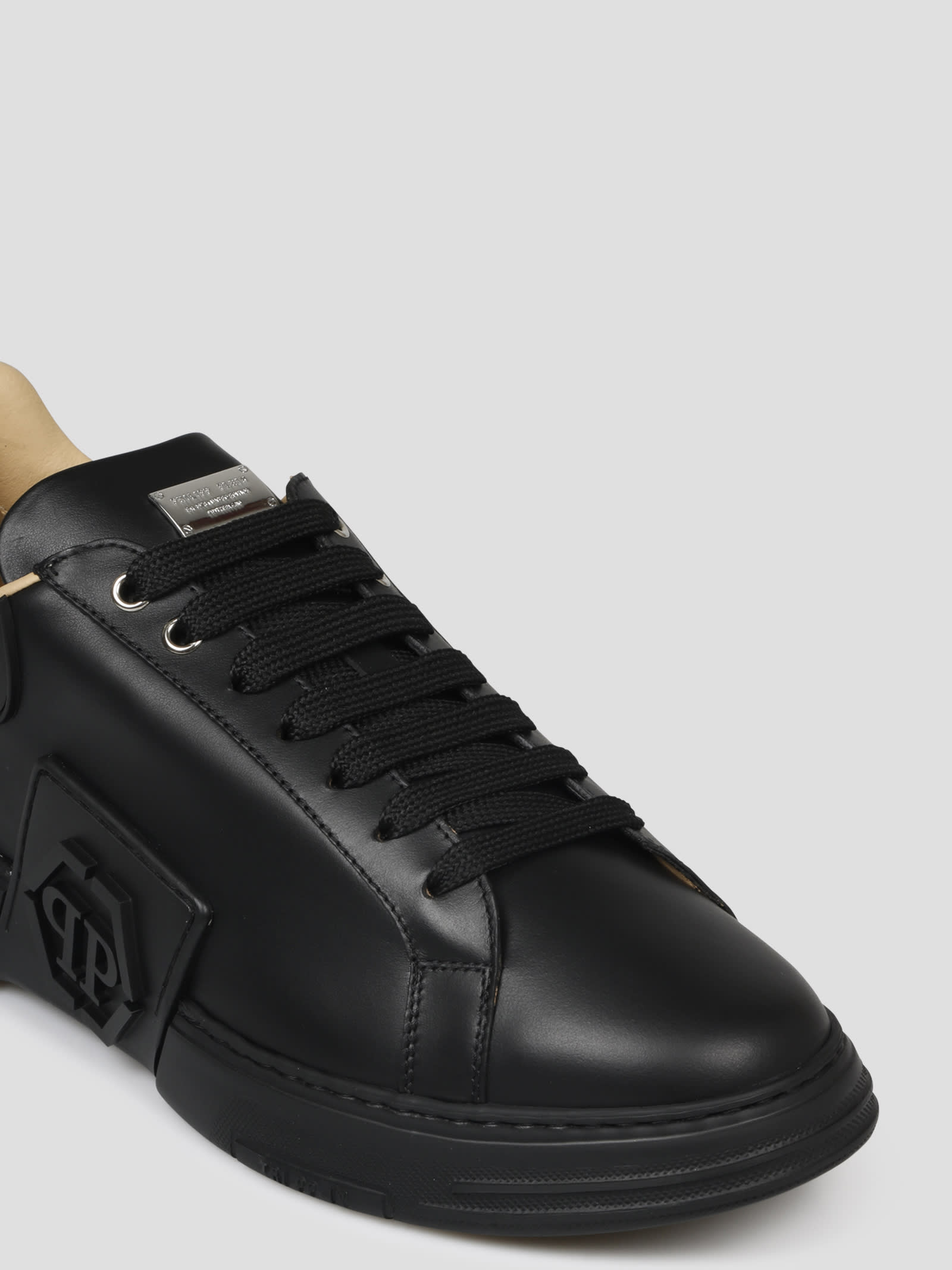 Shop Philipp Plein Phantom Kick$ Low-top Sneakers In Black
