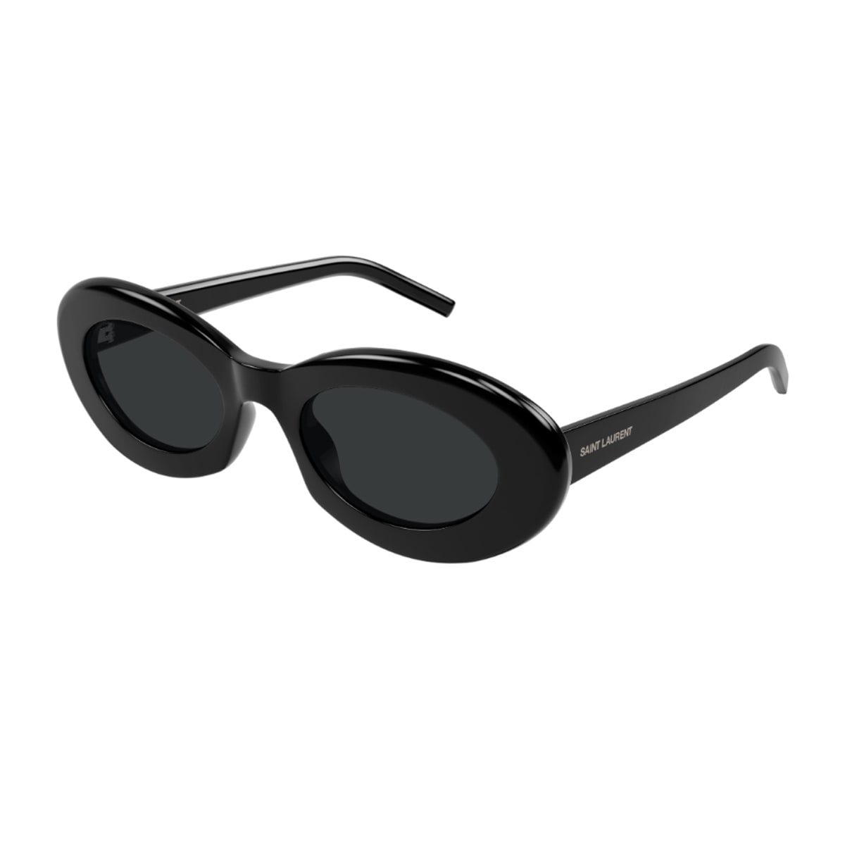 Saint Laurent Black-black-black Recycled Acetate Sunglasses In Black