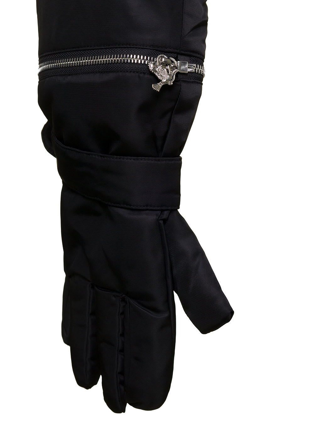 Shop 3paradis Nylon Bomber Jacket Gloves In Black