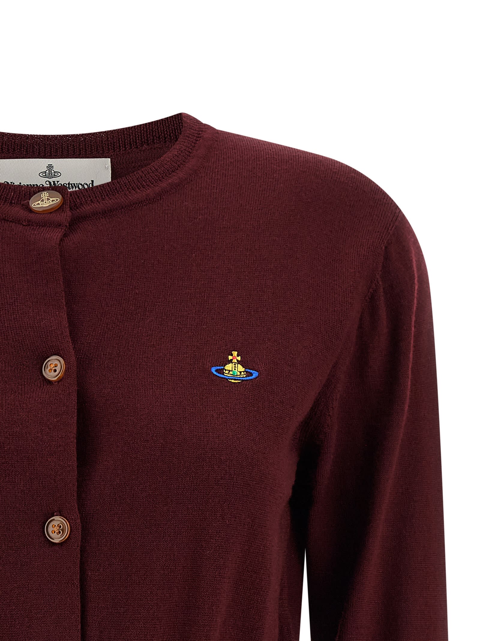 Vivienne Westwood Bea Cardigan In Burgundy