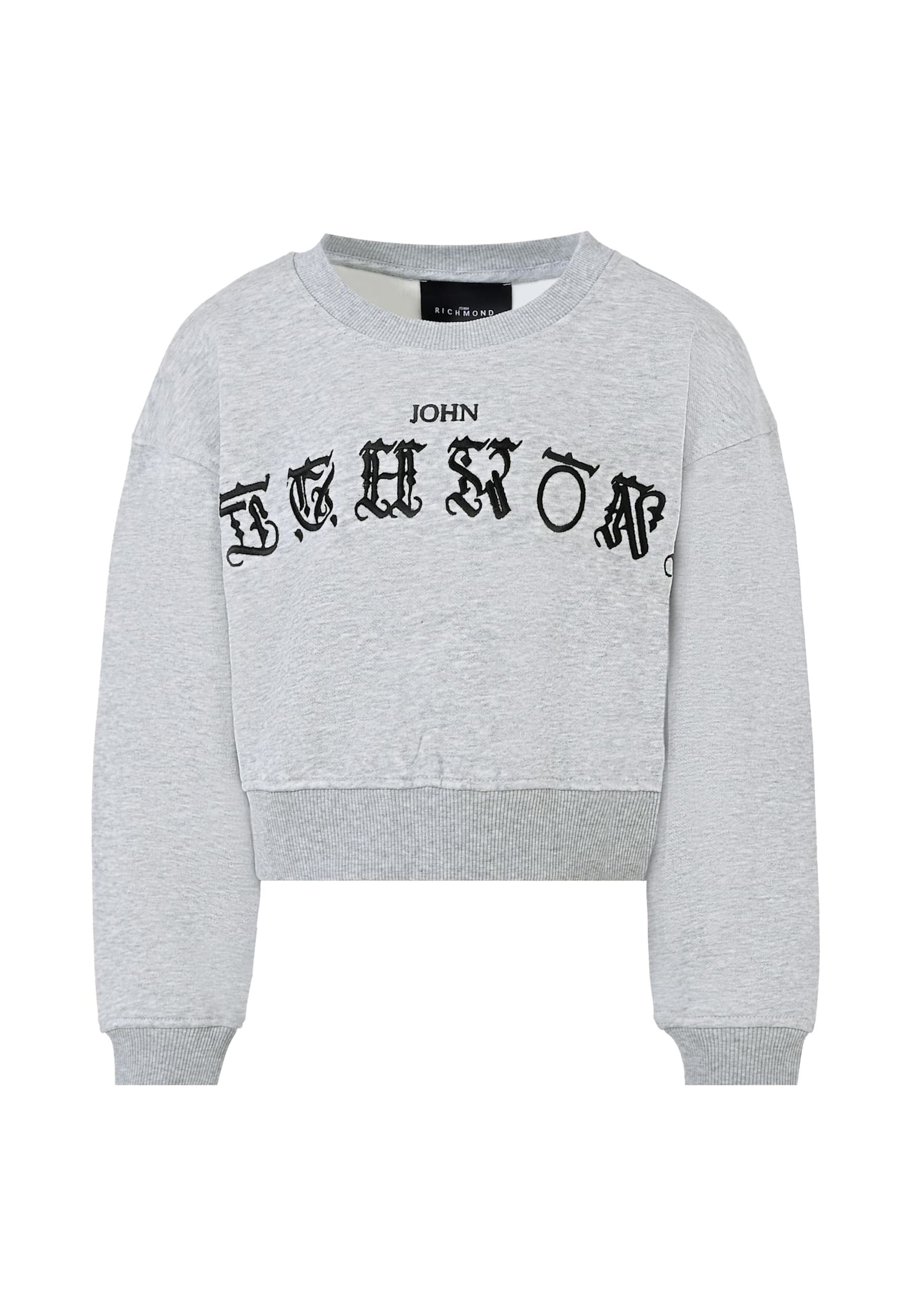 Richmond Grey Crop Sweatshirt In Gray