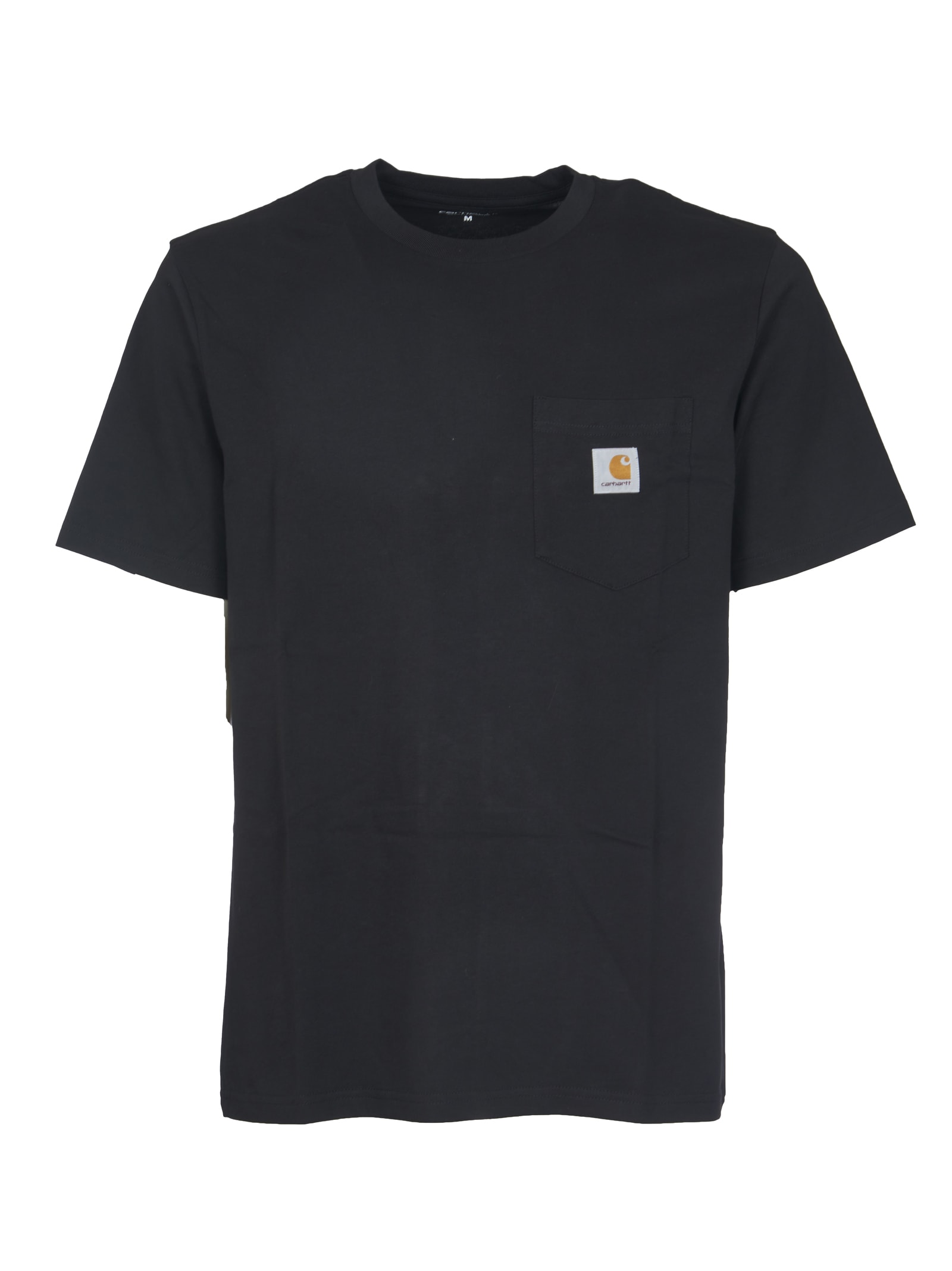 Carhartt Vintage  Pocket T Shirt Top In Washed Black, Men's At Urban Outfitters In Black