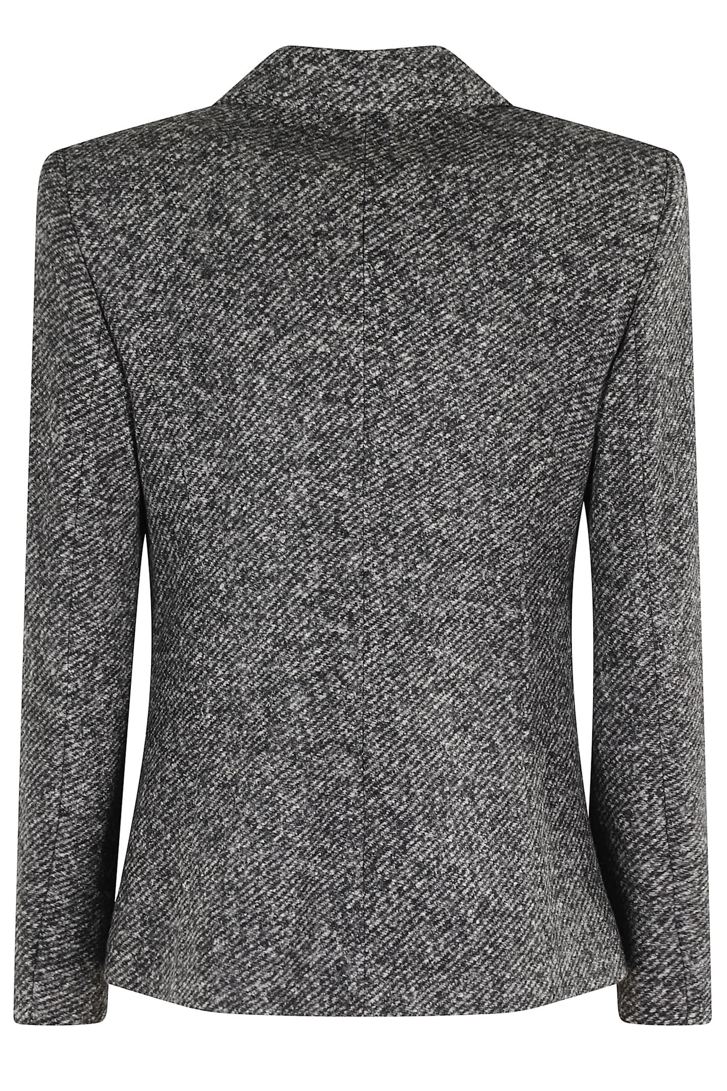 Seventy Tweed Single-breasted Blazer In Gray