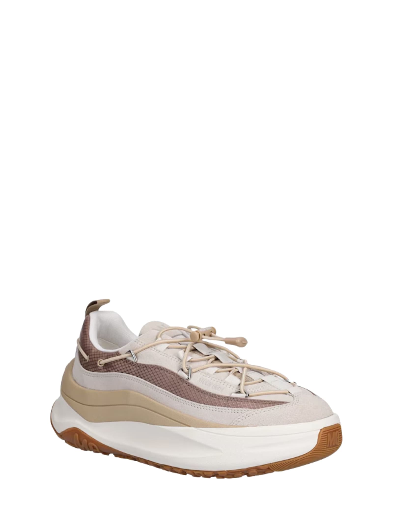 Moon Boot Logo Sneakers With Platform Sole And Pull-tab In Sand