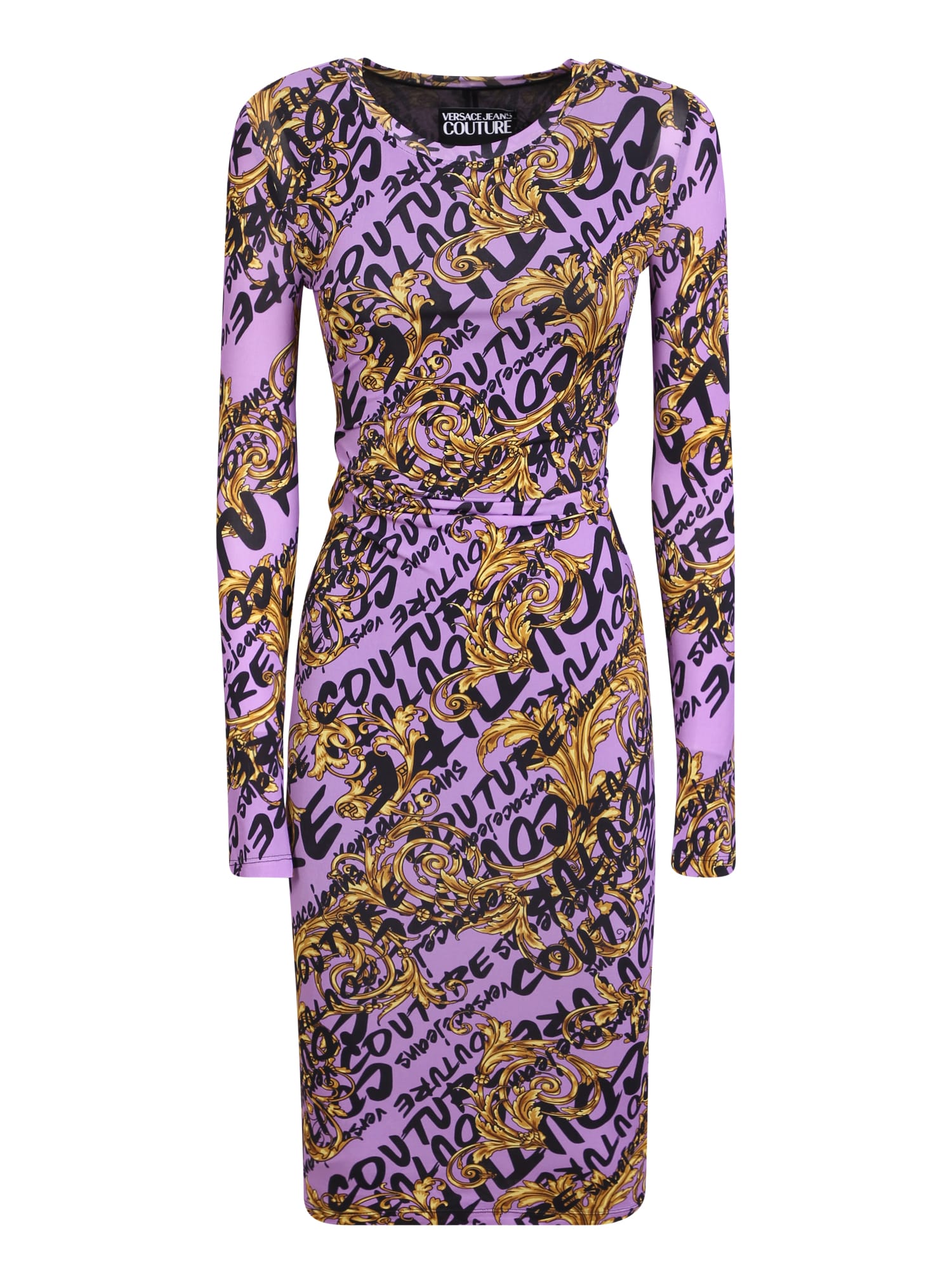 Versace Jeans Couture Dress With Baroque Print