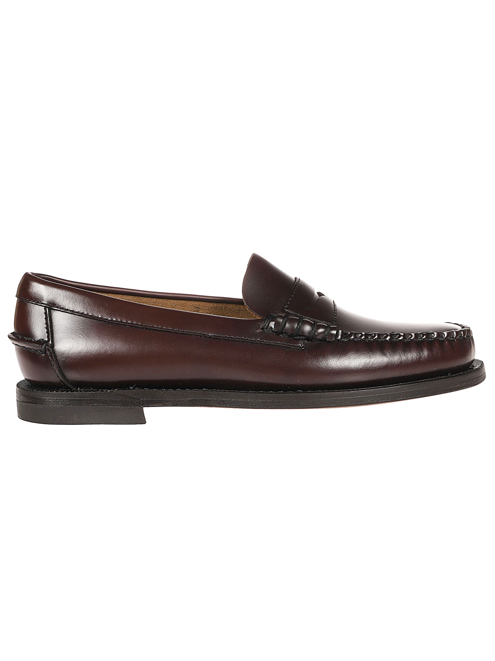 Shop Sebago Classic Dan Loafers In Brown Burgundy