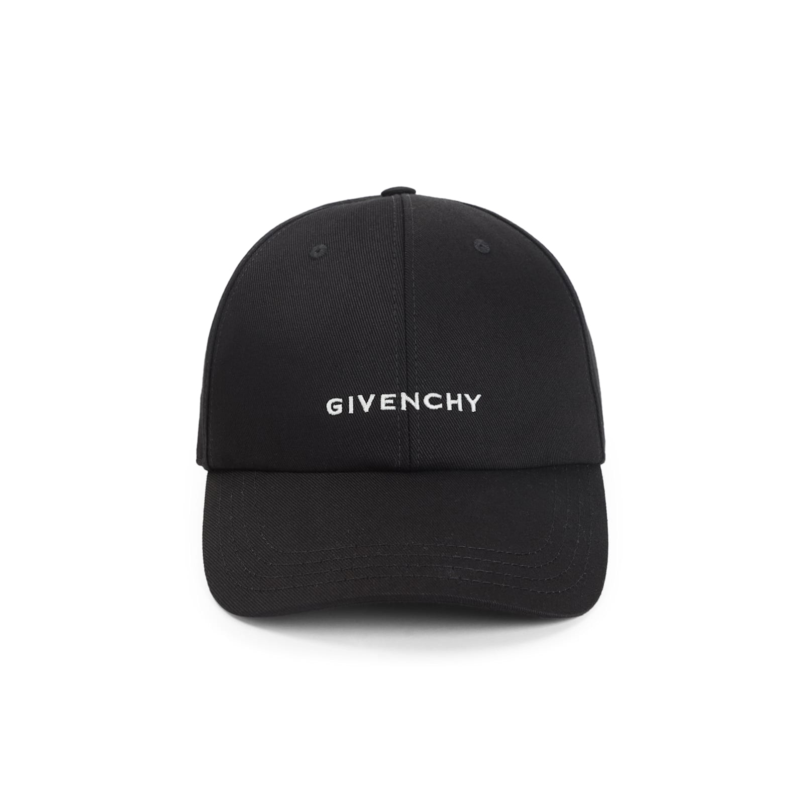 Givenchy Round Visor Cap With Embroidered Logo In Black