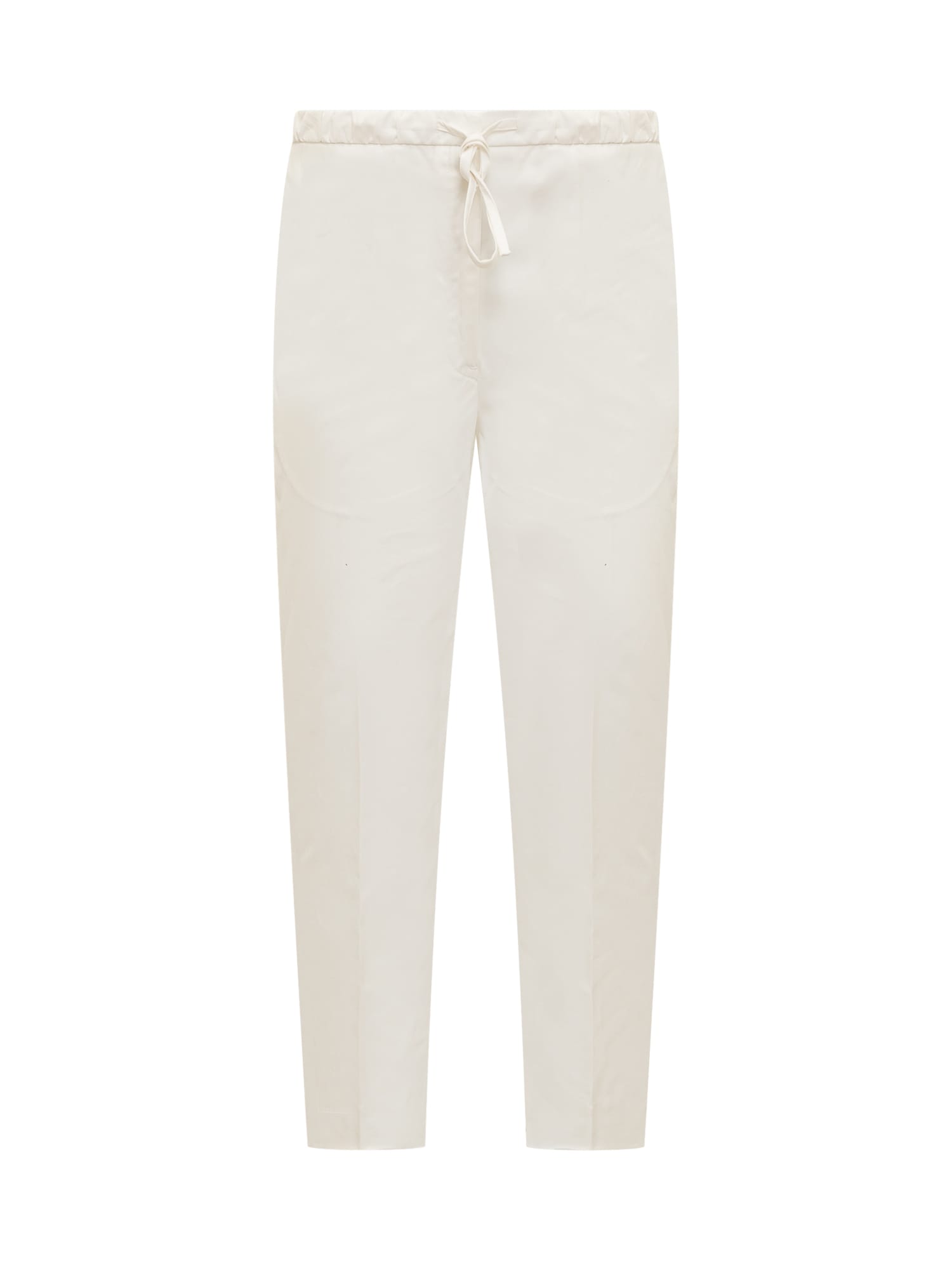 Shop Jil Sander Drawstrin Trousers In Optic White