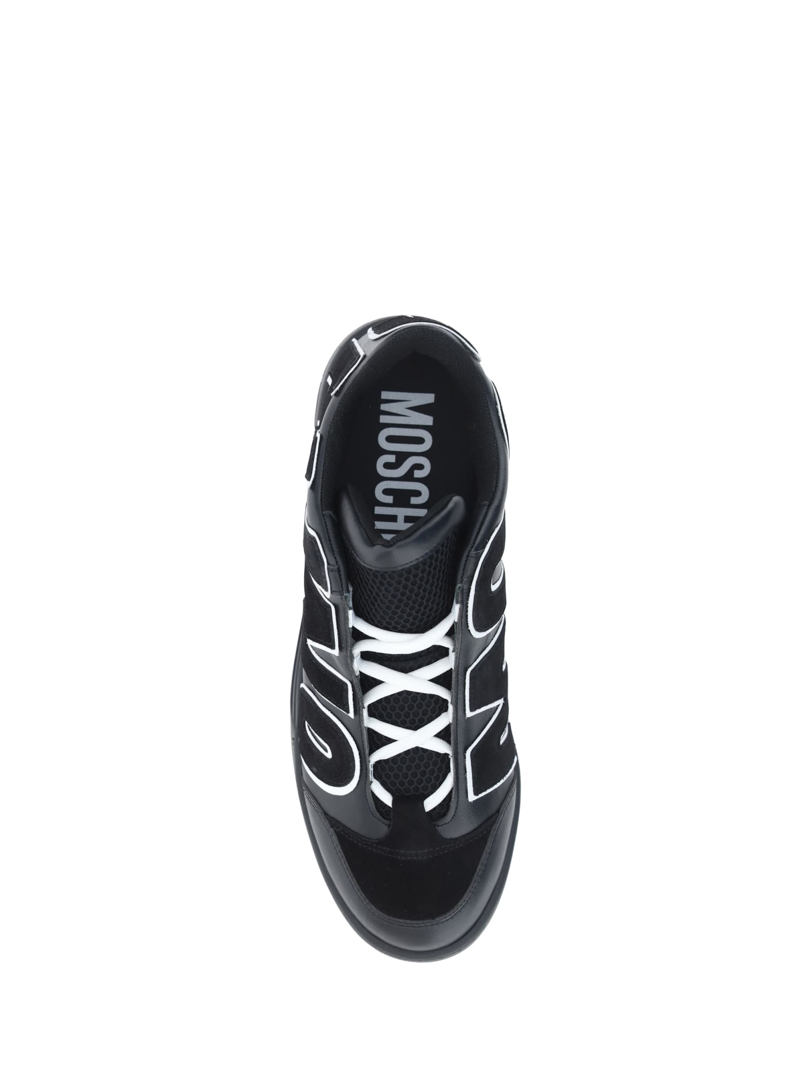 Shop Moschino Sneakers In Nero