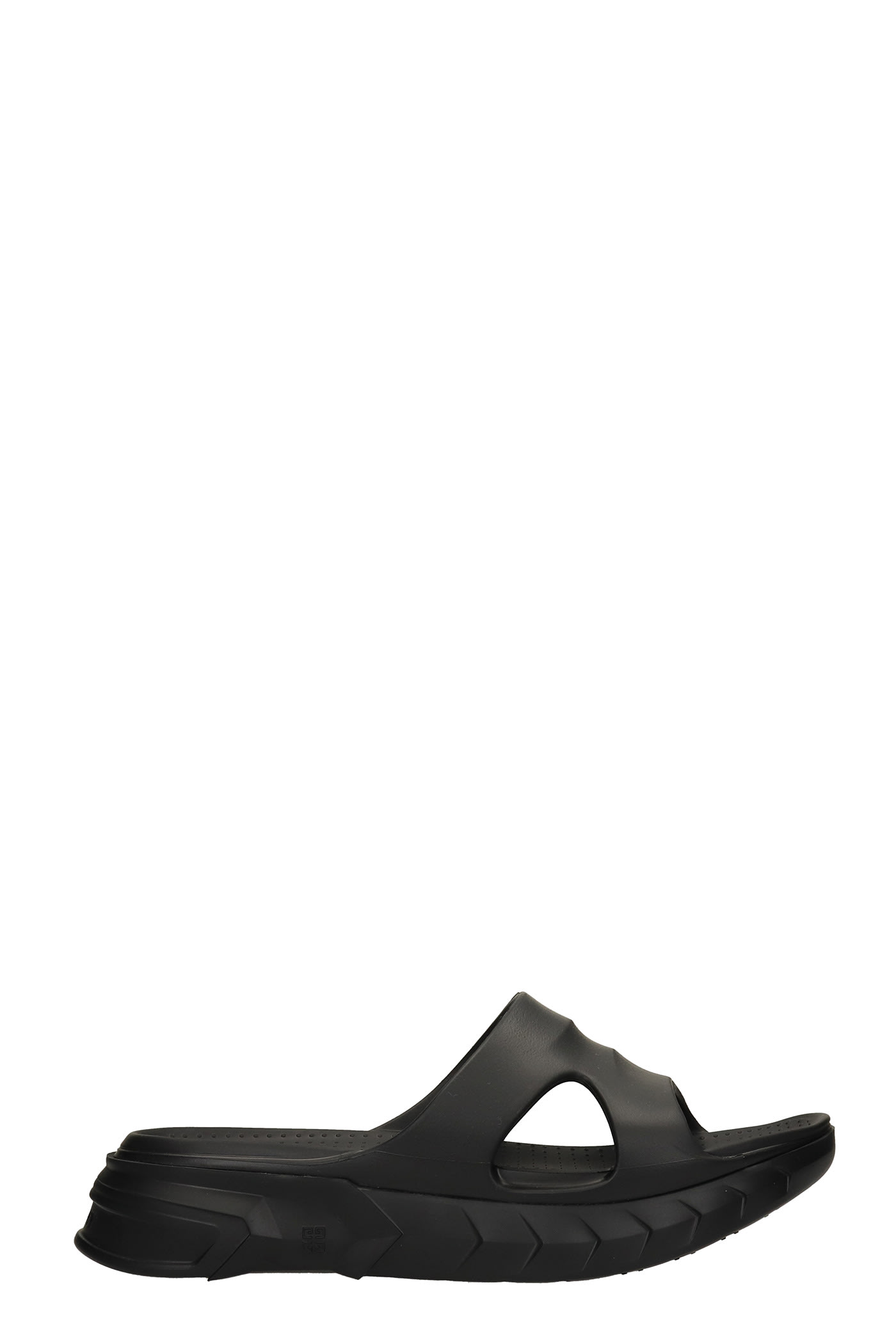 Givenchy Marshmallow Slide Flats In Black Rubber/plasic