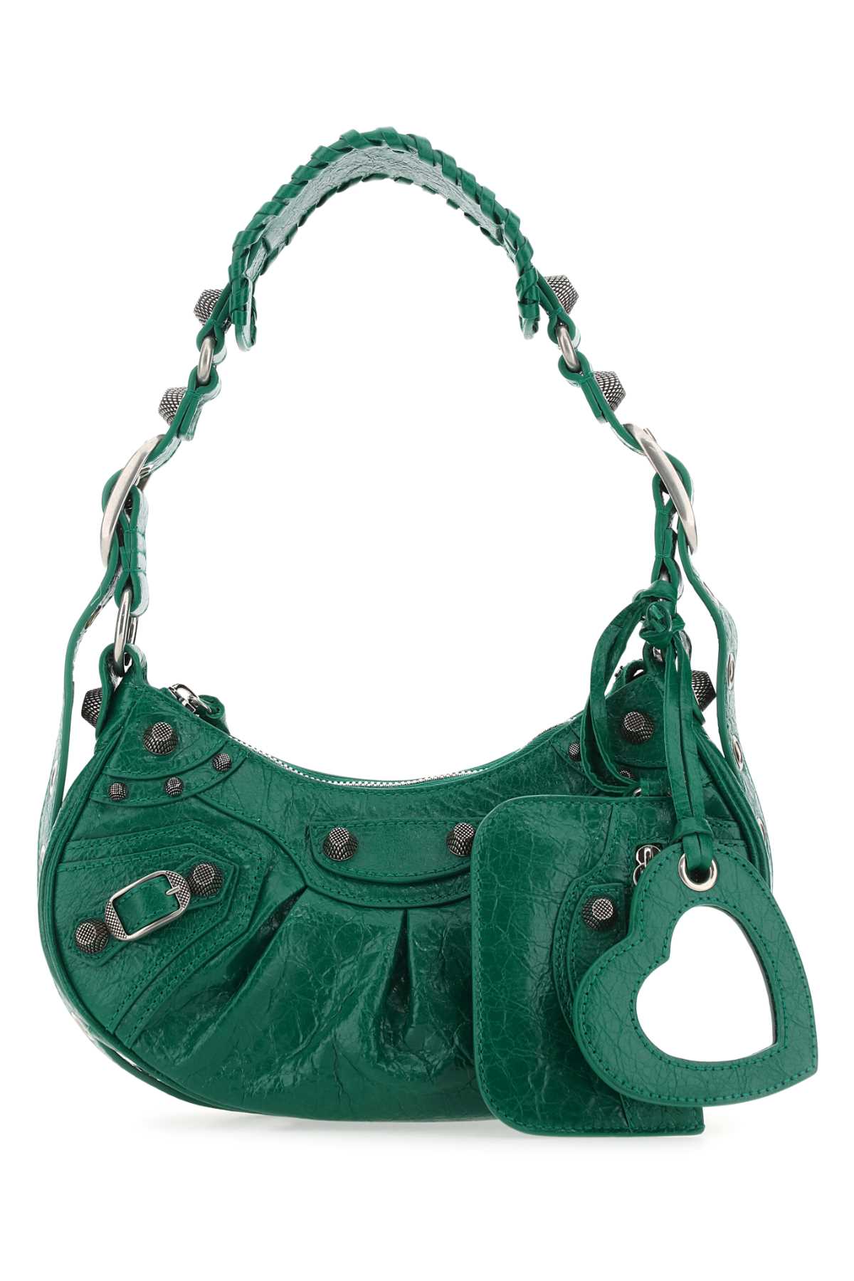 Balenciaga Emerald Green Nappa Leather Le Cagole Xs Shoulder Bag