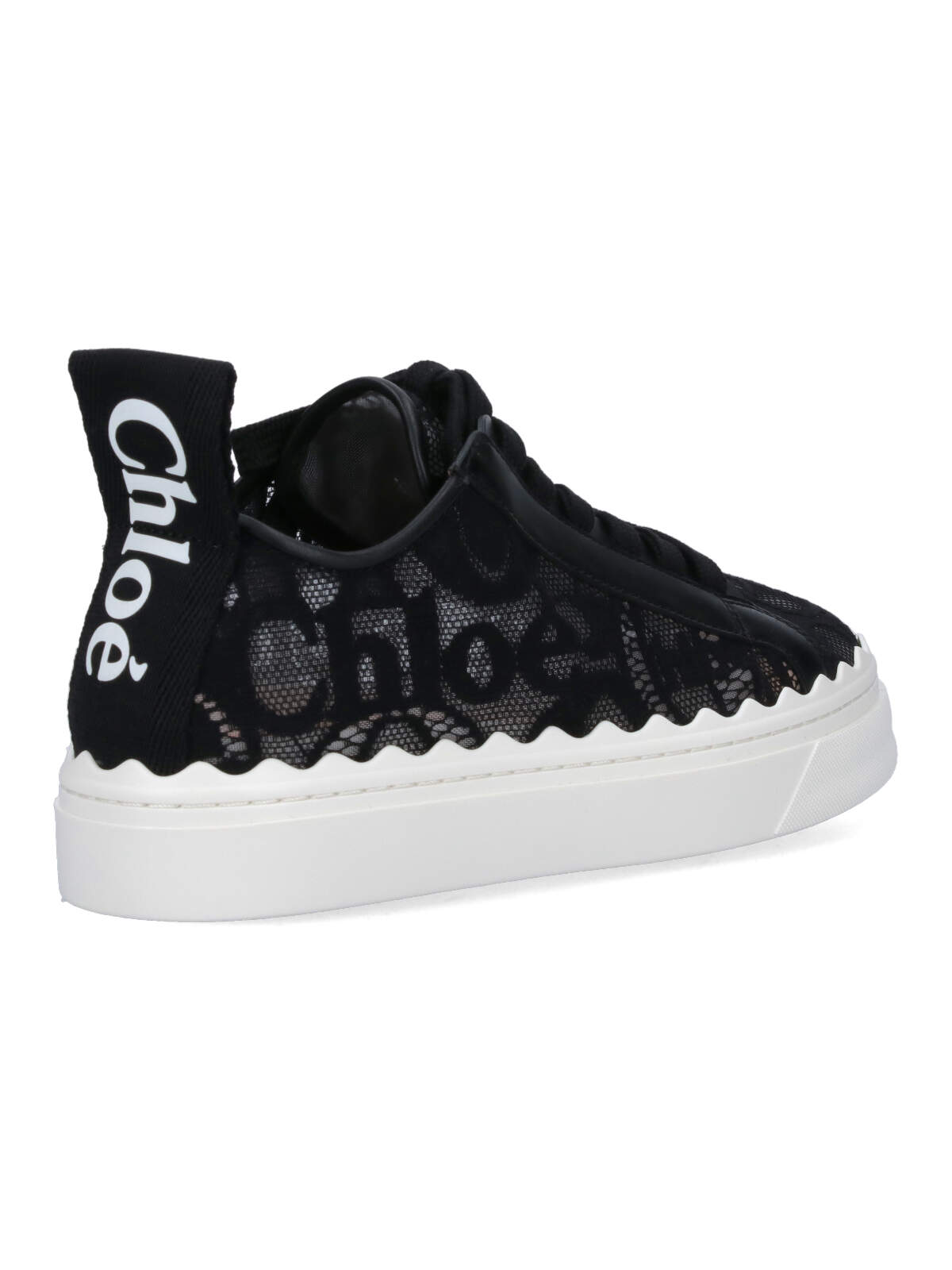 Shop Chloé Lauren Sneakers In Black