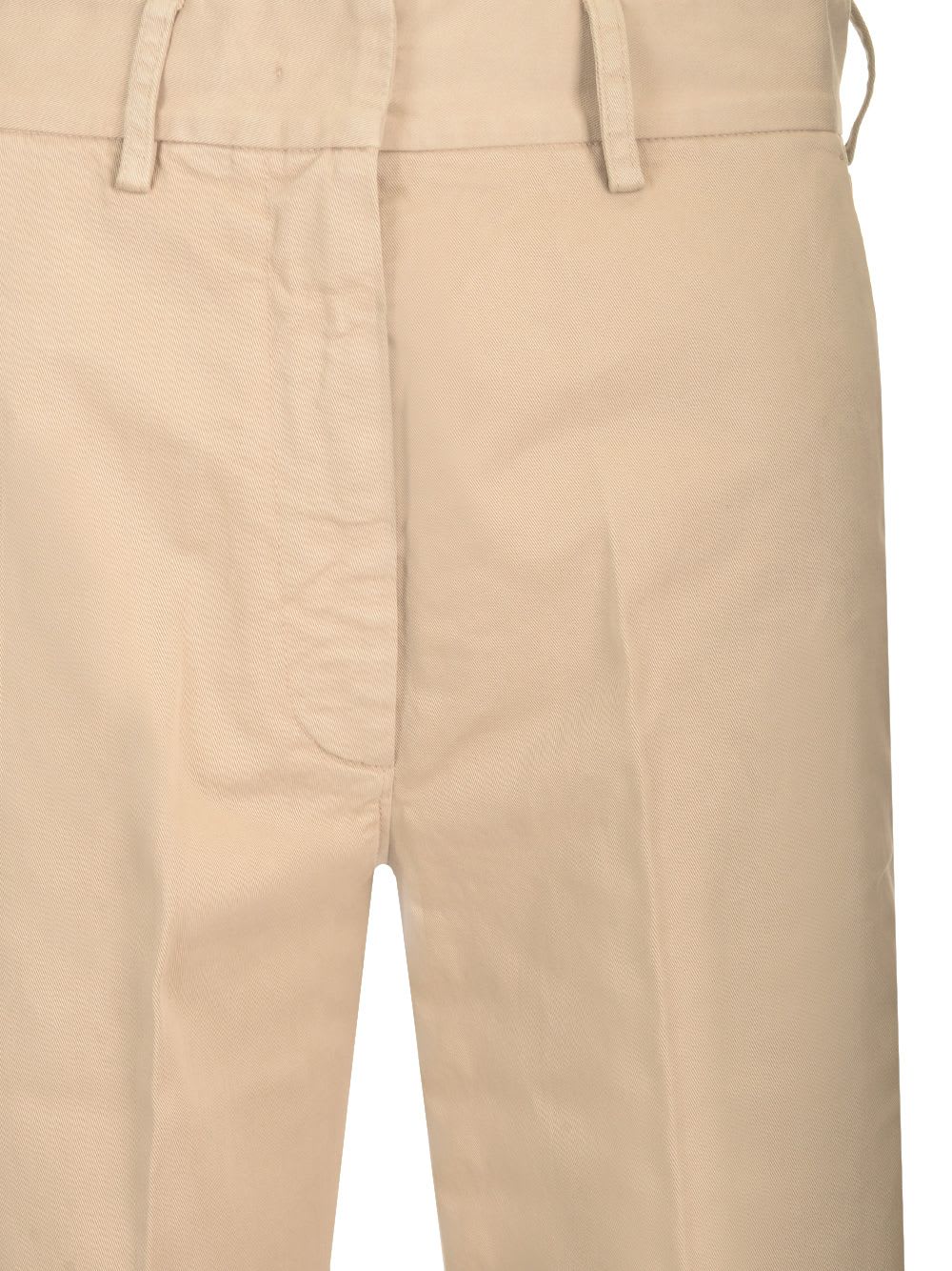 Shop Forte Forte Soft Cotton Twill Trousers In Beige