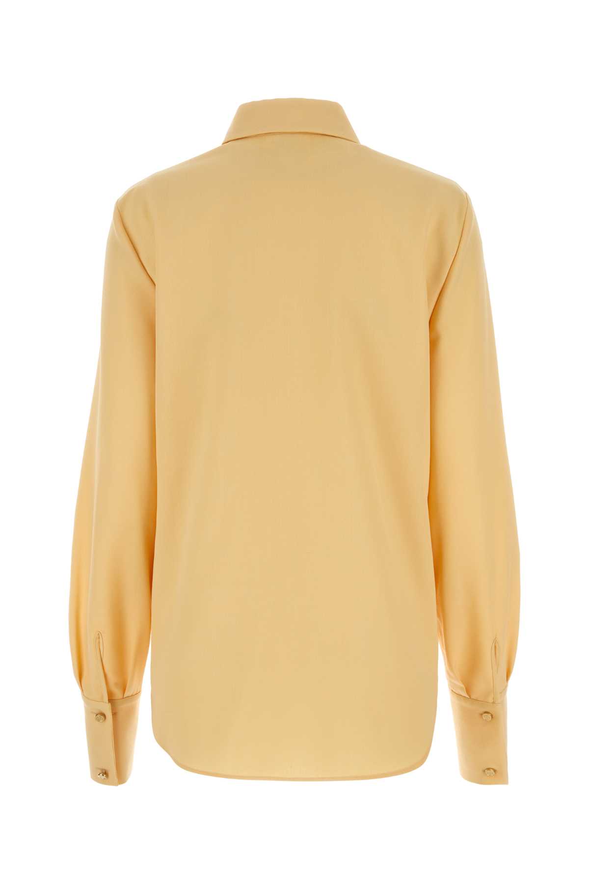 Shop Bally Pastel Yellow Polyester Blend Shirt In Cream50